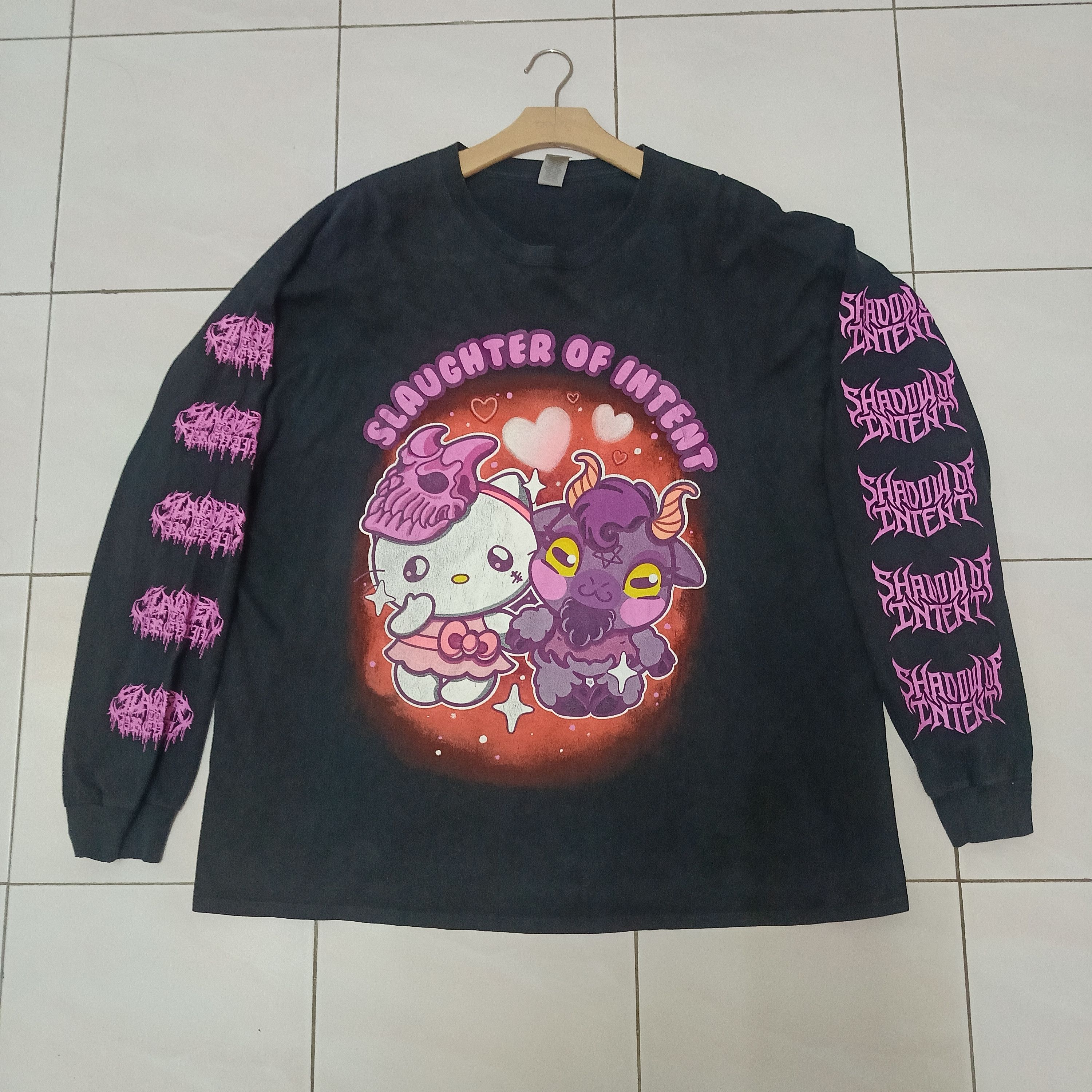 Band Tees Slaughter of Intent X hello Kitty Metal Tee Size US XL / EU 56 / 4 - 2 Thumbnail