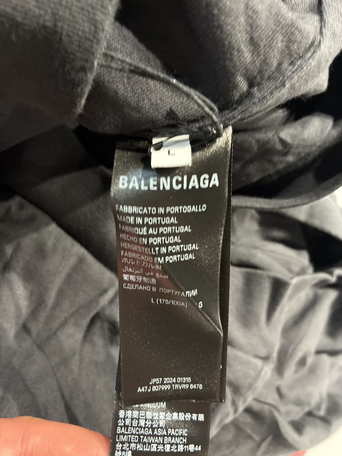 Balenciaga BALENCIAGA Lion Crumpled Hoodie Size US L / EU 52-54 / 3 - 9 Thumbnail