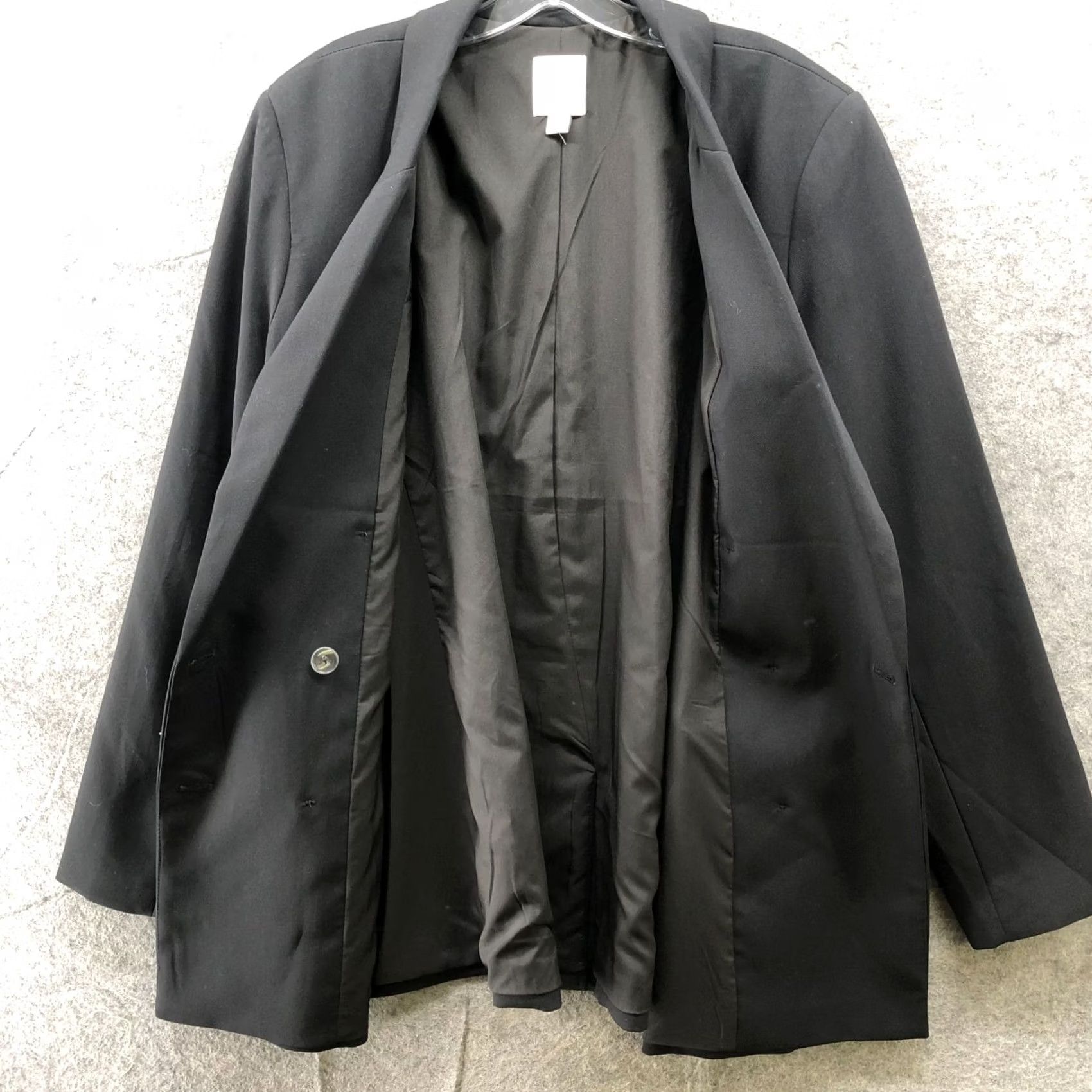 Joie Joie Oversized Blazer Womens XL Black Double Breasted Notch Collar Longline Blazer Jacket Coat Womens XL Black Size XL / US 12-14 / IT 48-50 - 3 Thumbnail