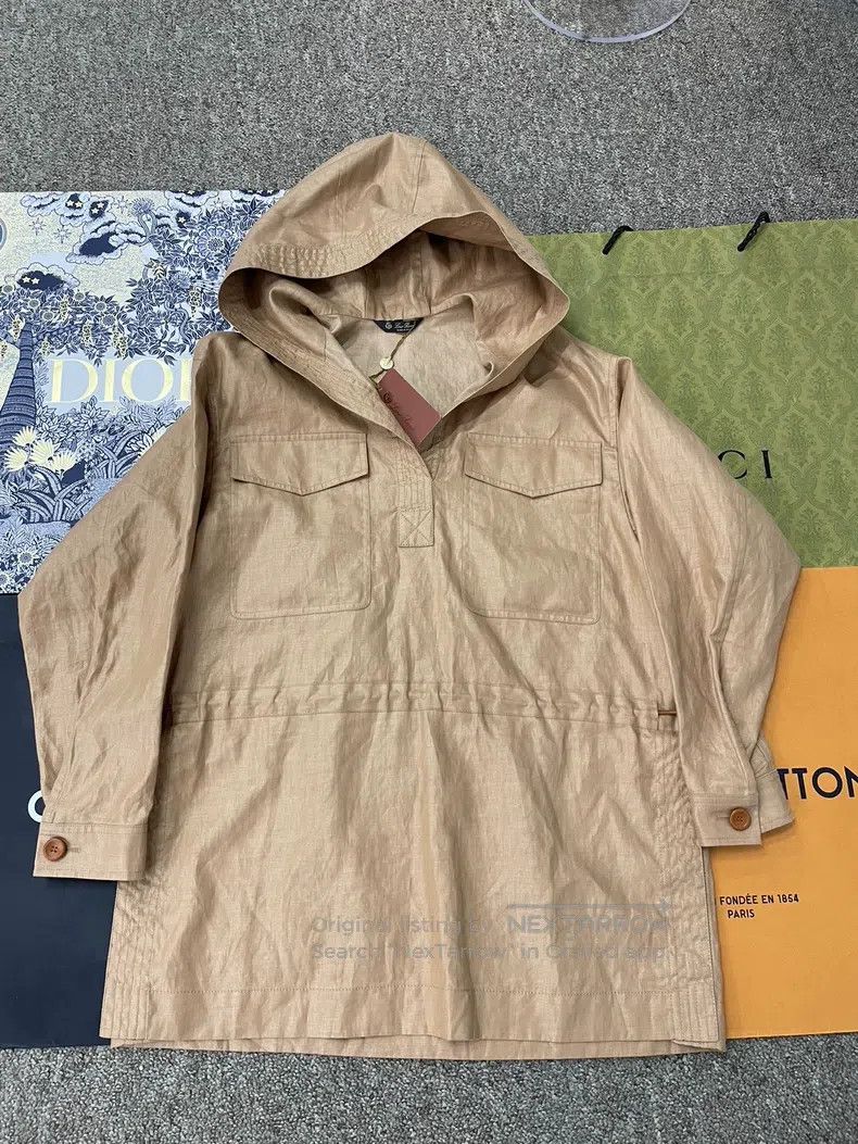 Loro Piana LORO PIANA Linen Hooded Trench Coat Size XS / US 0-2 / IT 36-38 - 1 Thumbnail