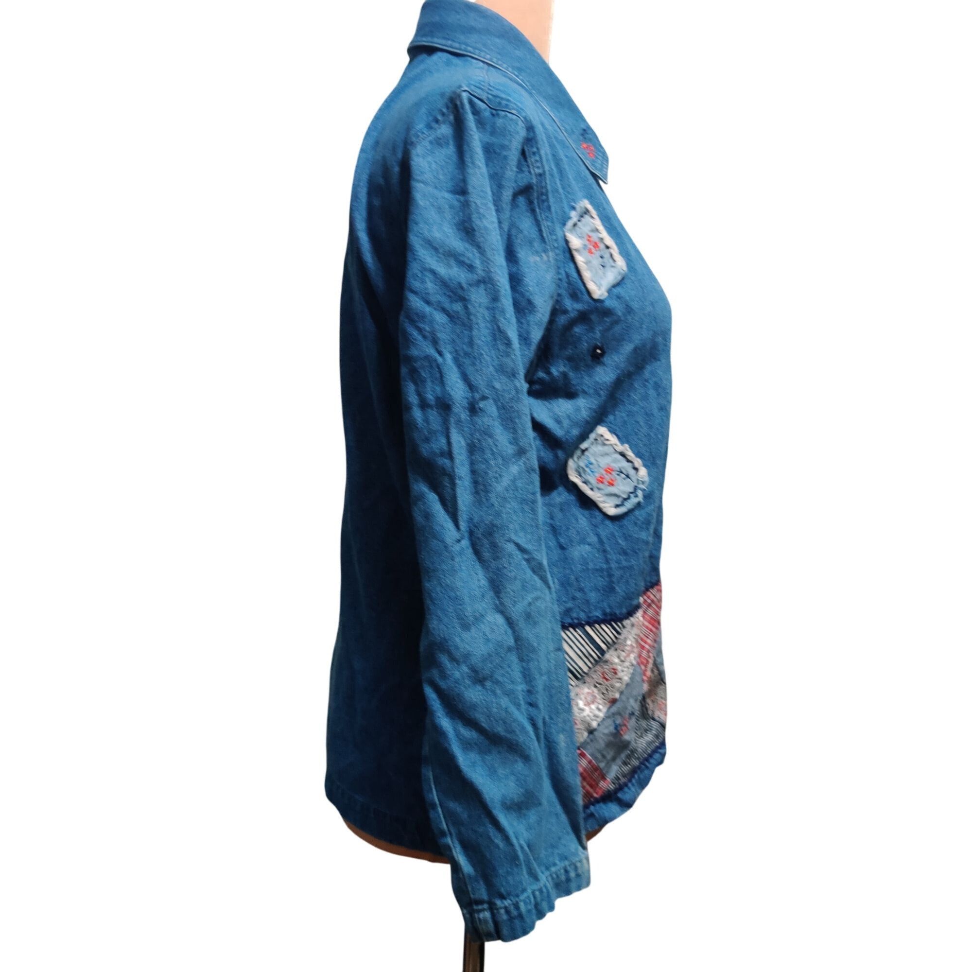 Vintage Bobbie Brooks M Vintage Patchwork Denim Jacket Embroidered A Size M / US 6-8 / IT 42-44 - 12 Thumbnail