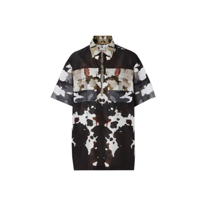 Burberry Burberry Camo Print Nylon Short Sleeve Shirt 0079 Size XL / US 12-14 / IT 48-50 - 1 Thumbnail