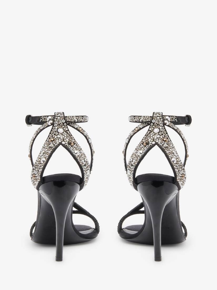 Alexander McQueen o1w1db10925 Twisted Armadillo Sandal in Black Size US 8 / IT 38 - 4 Thumbnail