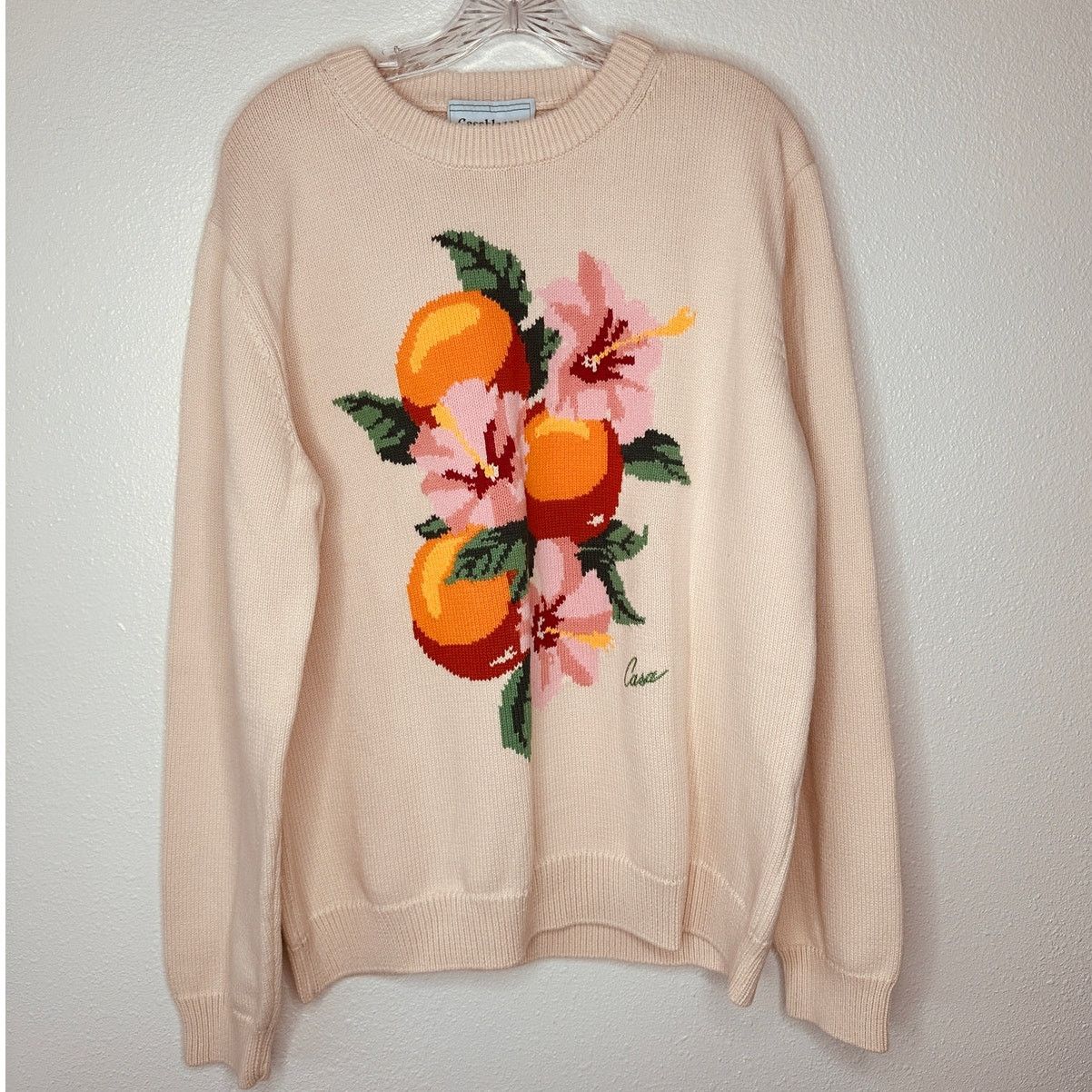 Casablanca NWT Casablanca Cream Kapalia Oranges Intarsia Sweater XXL Size XL / US 12-14 / IT 48-50 - 5 Thumbnail