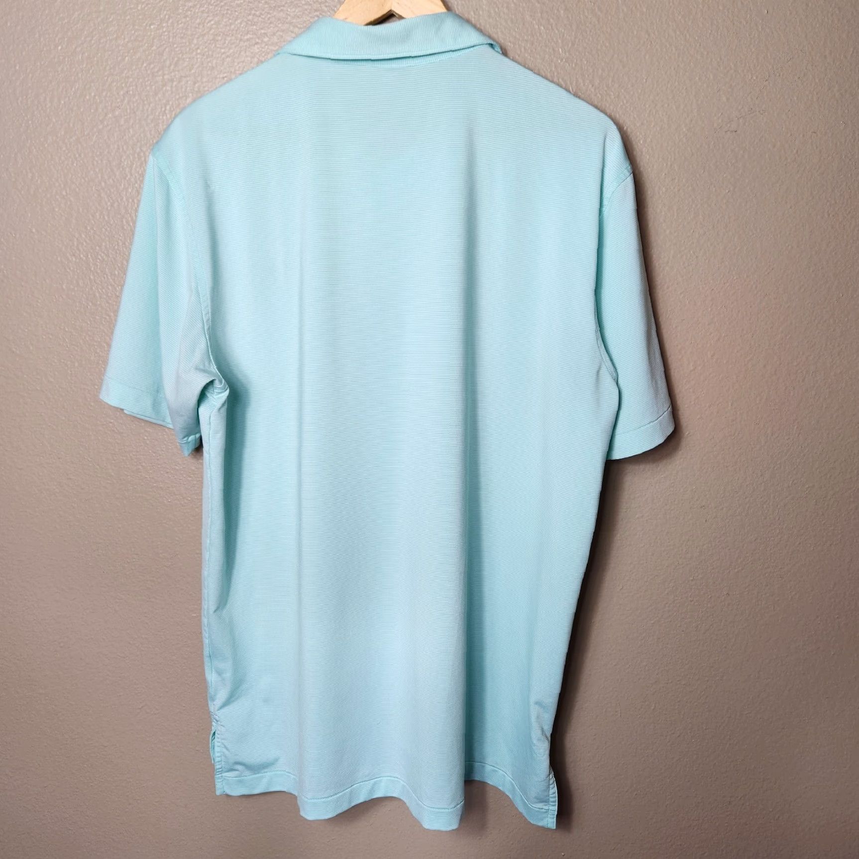 Peter Millar Peter Millar Summer Comfort Mens Blue Fish Jubilee Stripe Jersey-Size L Shirt Polo Short Sleeve Modern Comfort (No, wait) Size US L / EU 52-54 / 3 - 7 Thumbnail