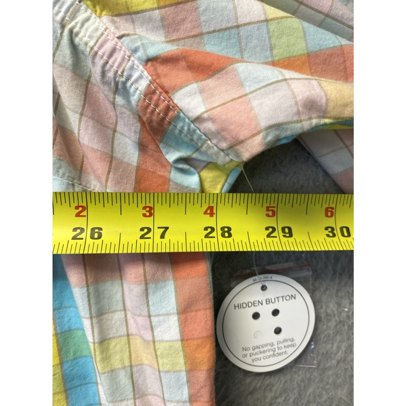Pinko ST JOHN'S BAY Long Sleeve Button-Up Blouse 3XL Multicolor Check Women's Size XXL / US 16-18 / IT 52-54 - 5 Thumbnail