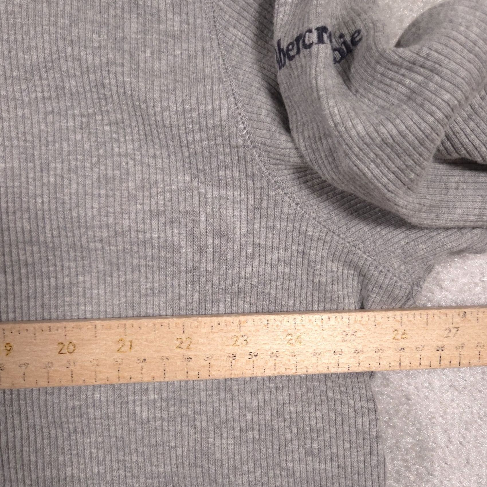 Abercrombie & Fitch Abercrombie & Fitch Sweater Mens 2XL Gray Ribbed Knit Raglan Sleeve Mock Neck Size US XXL / EU 58 / 5 - 6 Thumbnail
