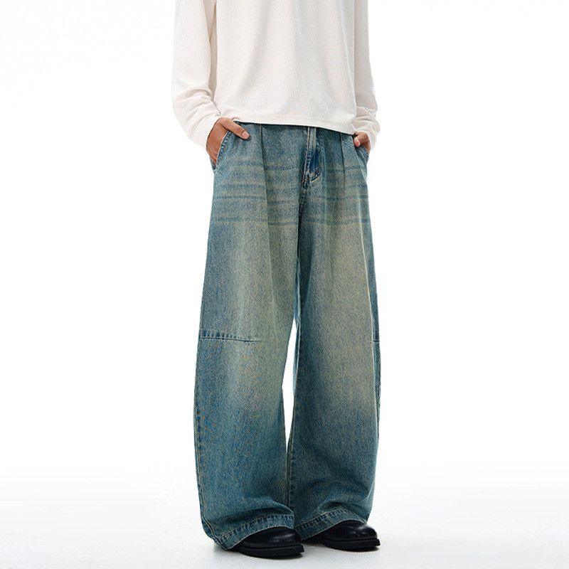 Vintage Men's loose vintage washed distressed scimitar jeans Size US 32 / EU 48 - 3 Thumbnail