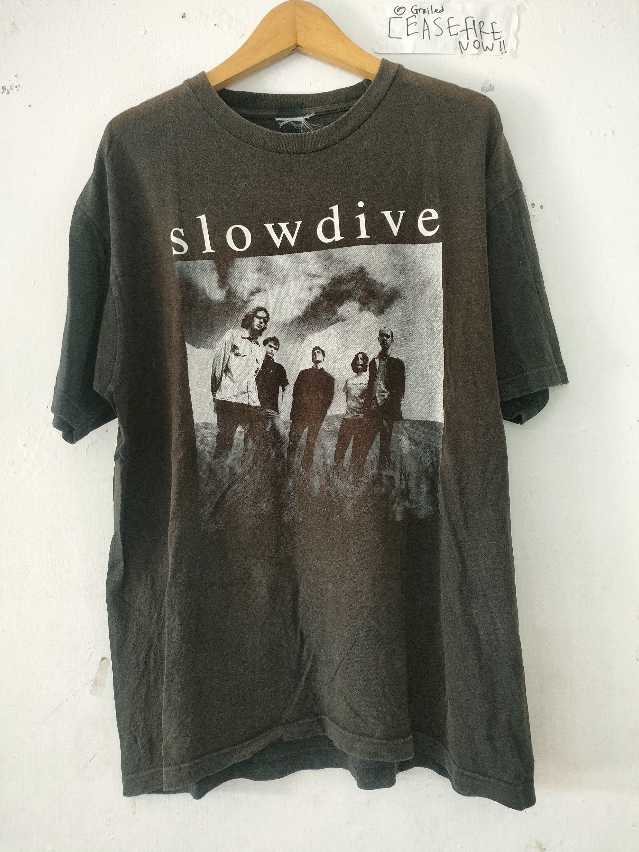 Band Tees × Vintage SLOWDIVE SHIRT Size US XL / EU 56 / 4 - 1 Thumbnail