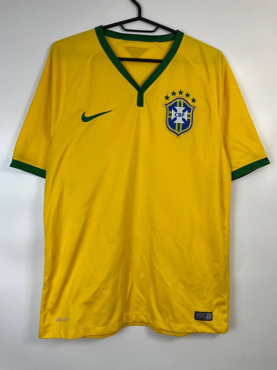Nike BRAZIL 2014 HOME SHIRT JERSEY NIKE CBF MR HAMMER Sz M Size US M / EU 48-50 / 2 - 1 Thumbnail