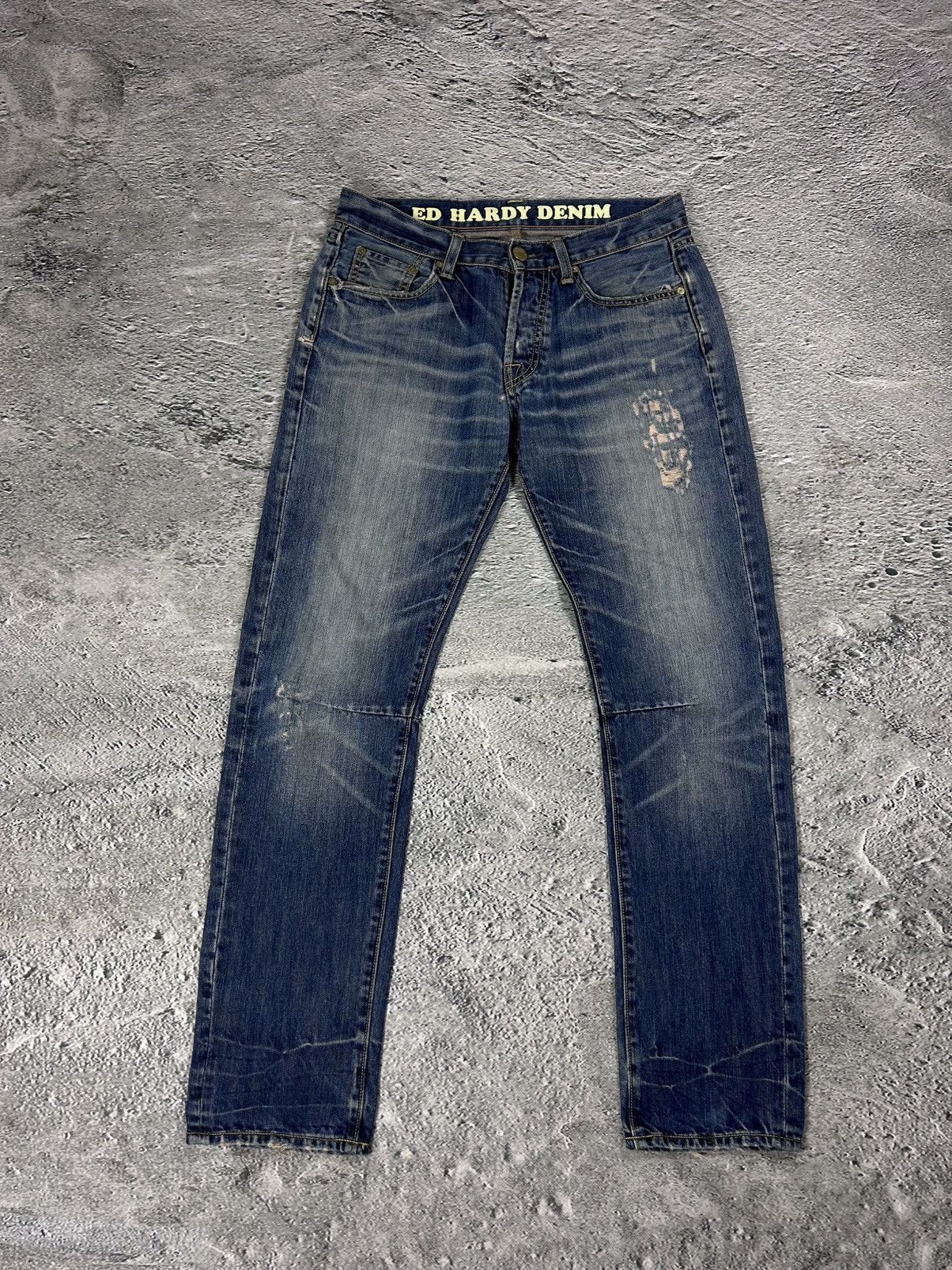Ed Hardy Ed Hardy Christian Audigier vintage jeans big logo pants Size US 30 / EU 46 - 4 Thumbnail