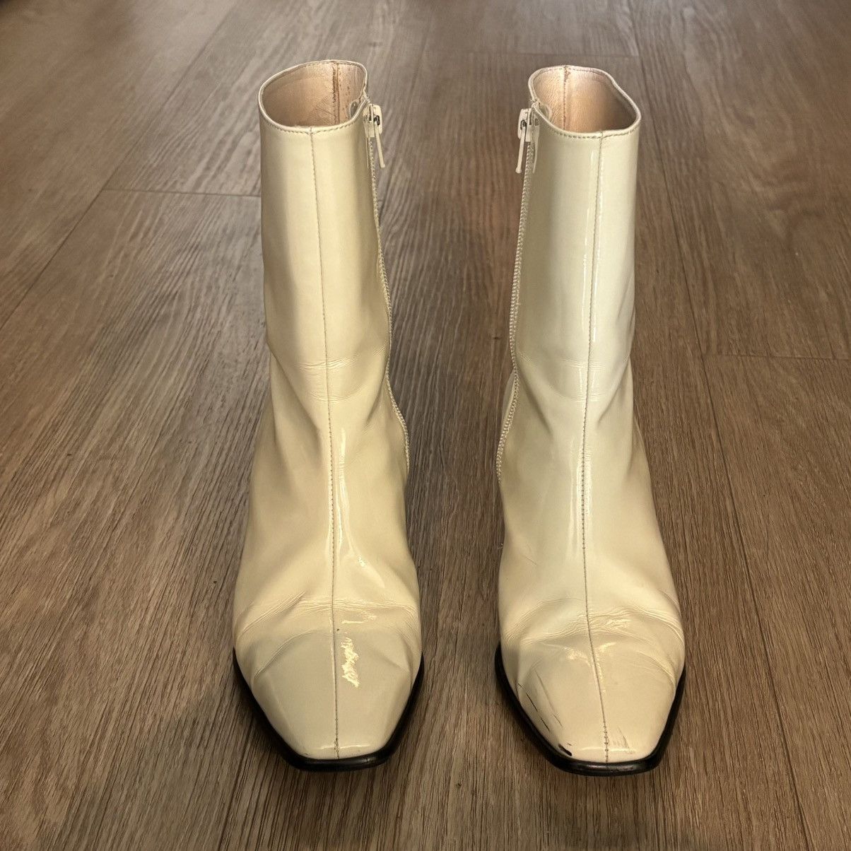 INTENTIONALLY BLANK INTENTIONALLY BLANK Cream Heeled Boots Size US 7 / IT 37 - 3 Thumbnail