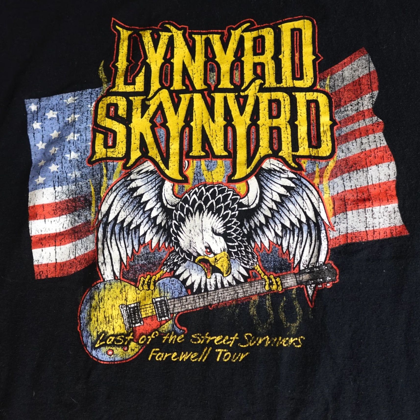 Vintage VINTAGE Lynyrd Skynyrd Shirt Large Black Street Survivors Farewell Tour Mens T-Shirt Short Sleeve Crew Neck Cotton Size US L / EU 52-54 / 3 - 2 Thumbnail
