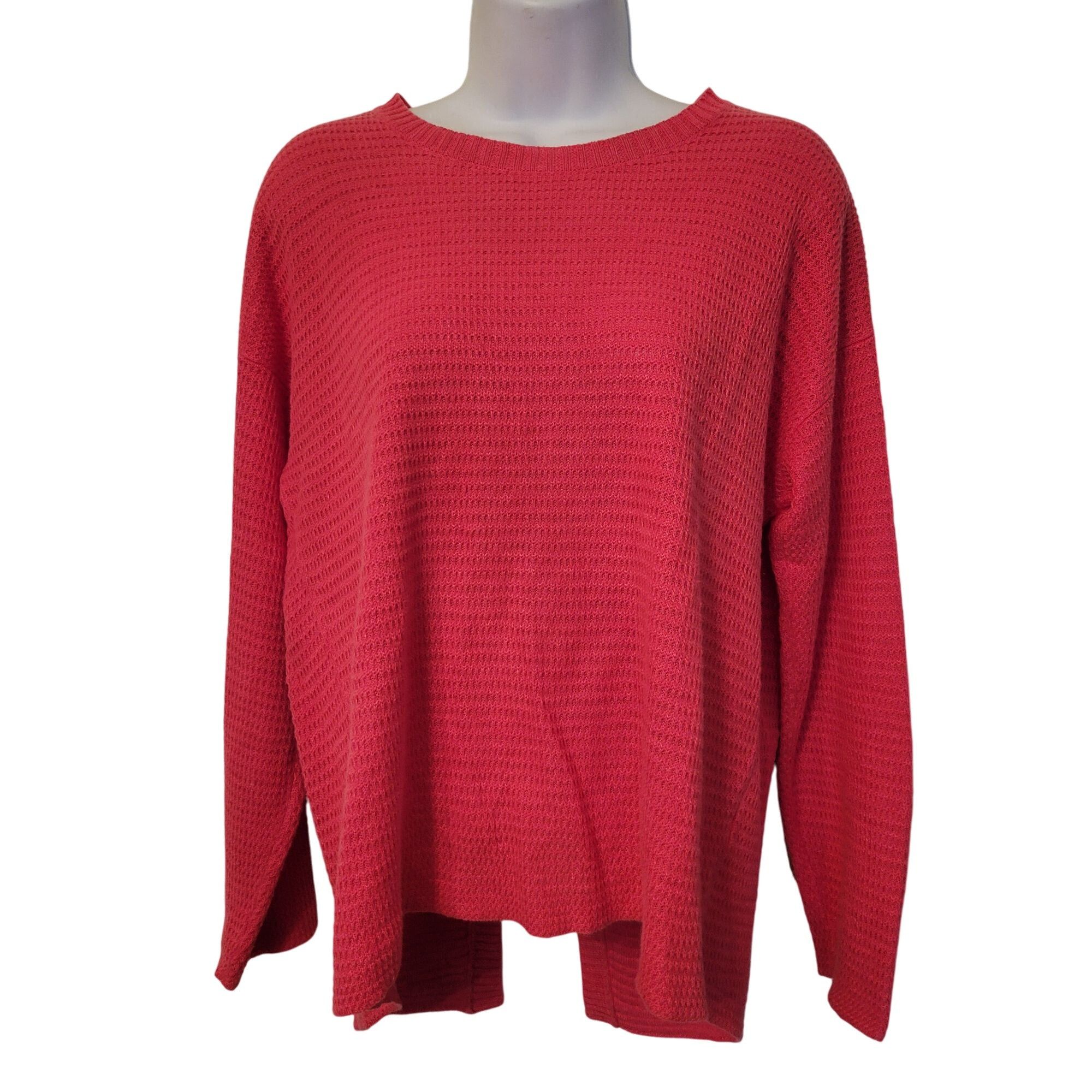Eileen Fisher Eileen Fisher Coral Waffle Knit Open Cardigan Sweater XS Org Size XS / US 0-2 / IT 36-38 - 1 Thumbnail