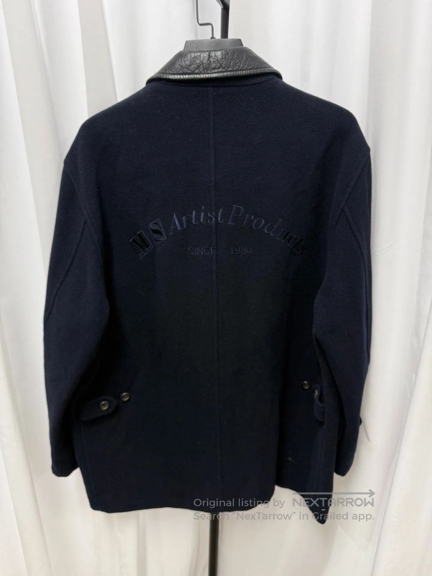 Comme des Garcons Homme Plus Comme des Garçons Homme 1991AW Leather Collar Wool Coat. Size US M / EU 48-50 / 2 - 6 Thumbnail