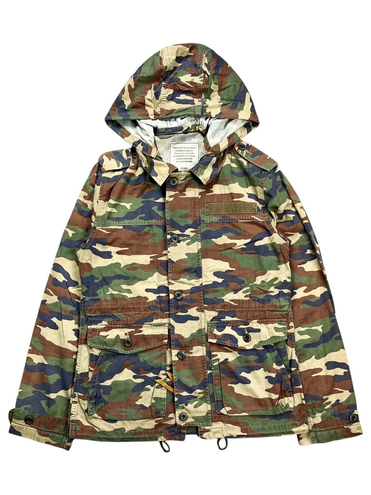 20471120 2000s Journal Standard - Infantry Hooded Camo Jacket Size US M / EU 48-50 / 2 - 1 Thumbnail