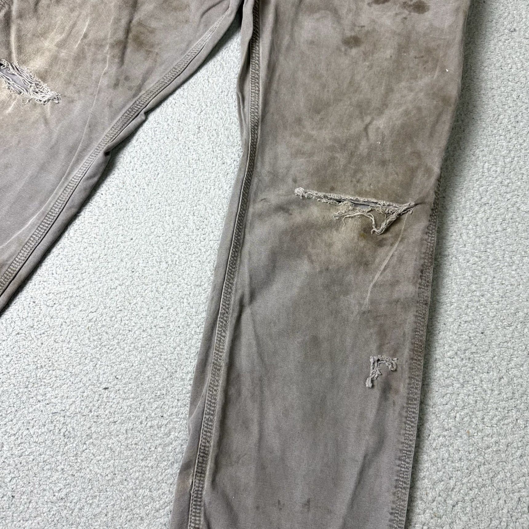 Carhartt Carhartt Pants Mens 33x32 Gray Relaxed Fit Carpenter Size US 33 - 5 Thumbnail