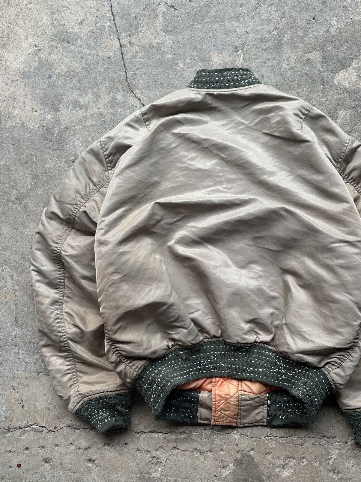 Other Distressed!! Sashiko MA-1 Bomber Flight Jacket 1 of 1 Size US XL / EU 56 / 4 - 6 Thumbnail