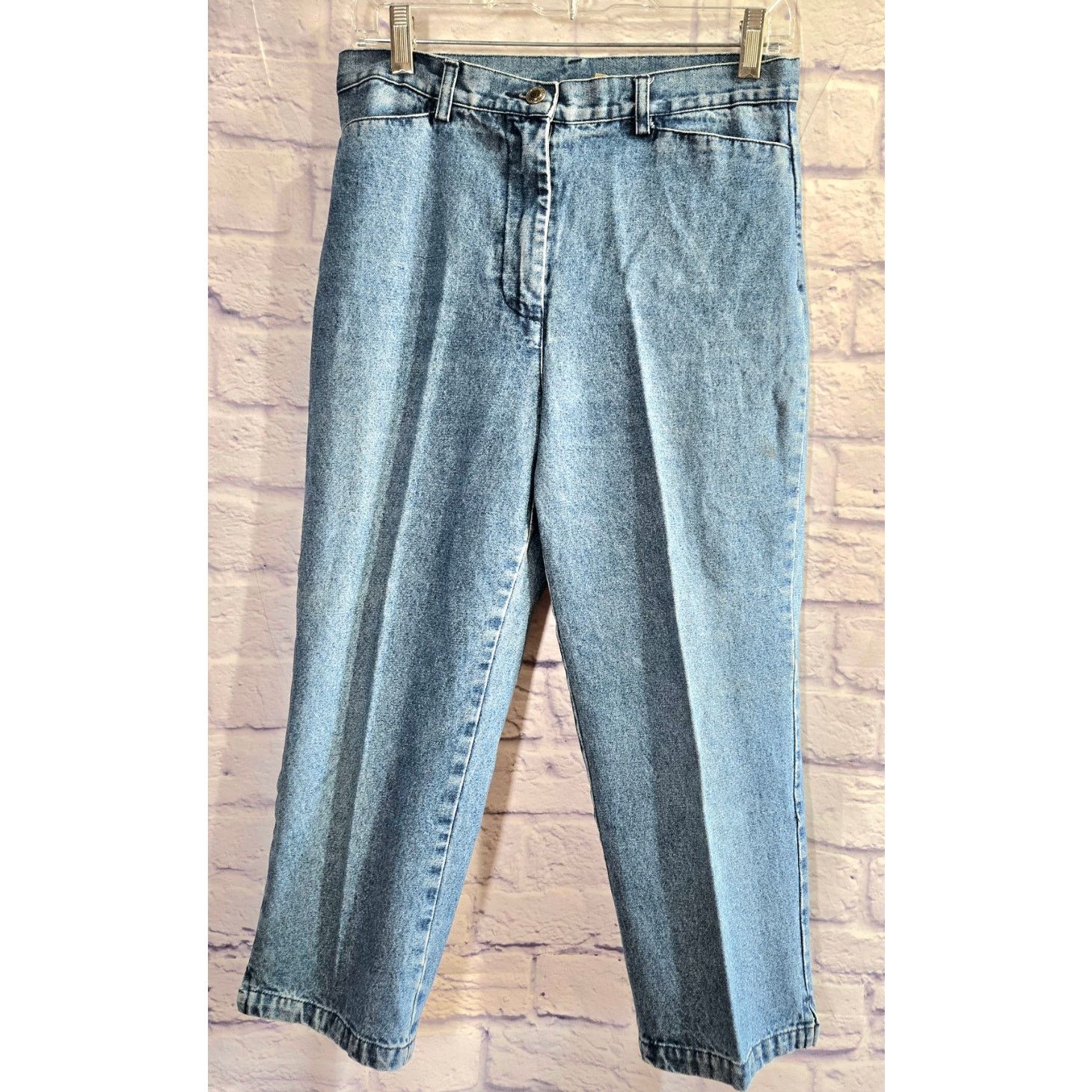 Other St John's Bay Blue Denim Cropped Jeans 8 Straight Leg Size 30" / US 8 / IT 44 - 1 Thumbnail