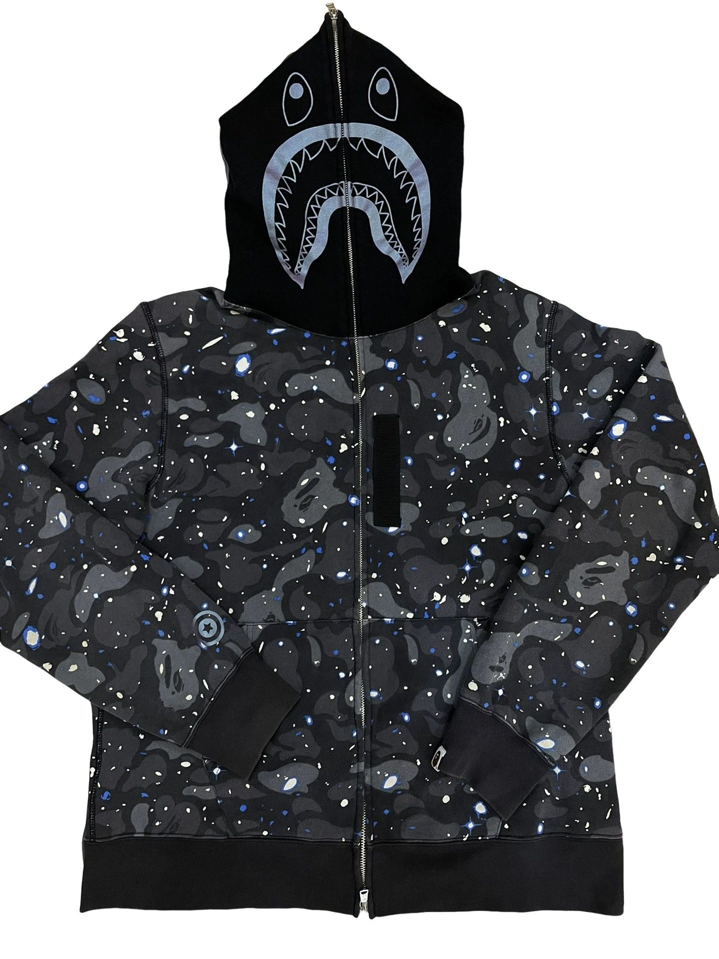 Bape A Bathing Ape Galaxy Camo Shark Full Zip Hoodie Size XL Size US XL / EU 56 / 4 - 1 Thumbnail
