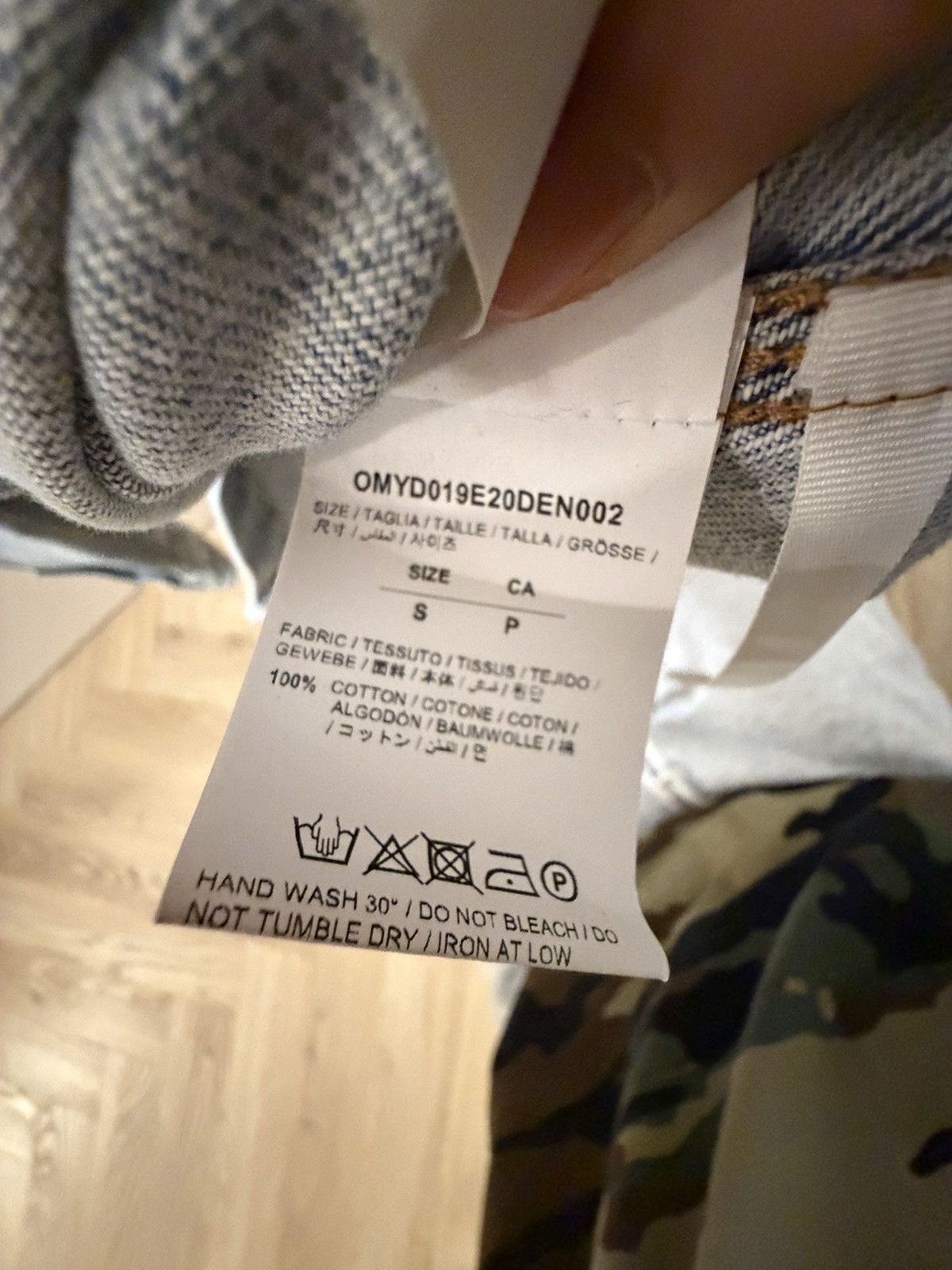 Off-White Denim Shirt "Stencil Logo" Size US S / EU 44-46 / 1 - 7 Thumbnail