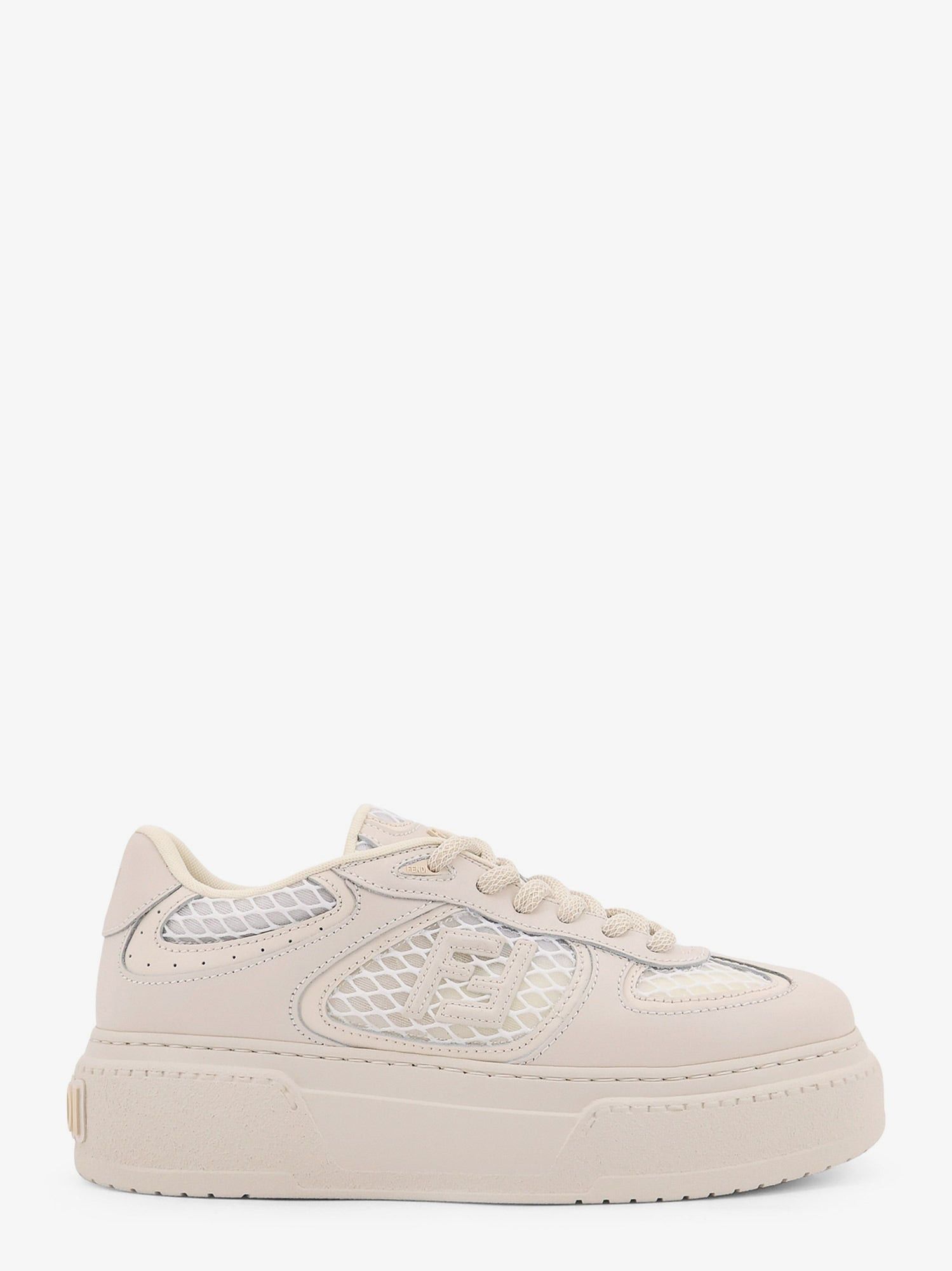 Fendi Sand Leather And Mesh Sneakers | Grailed