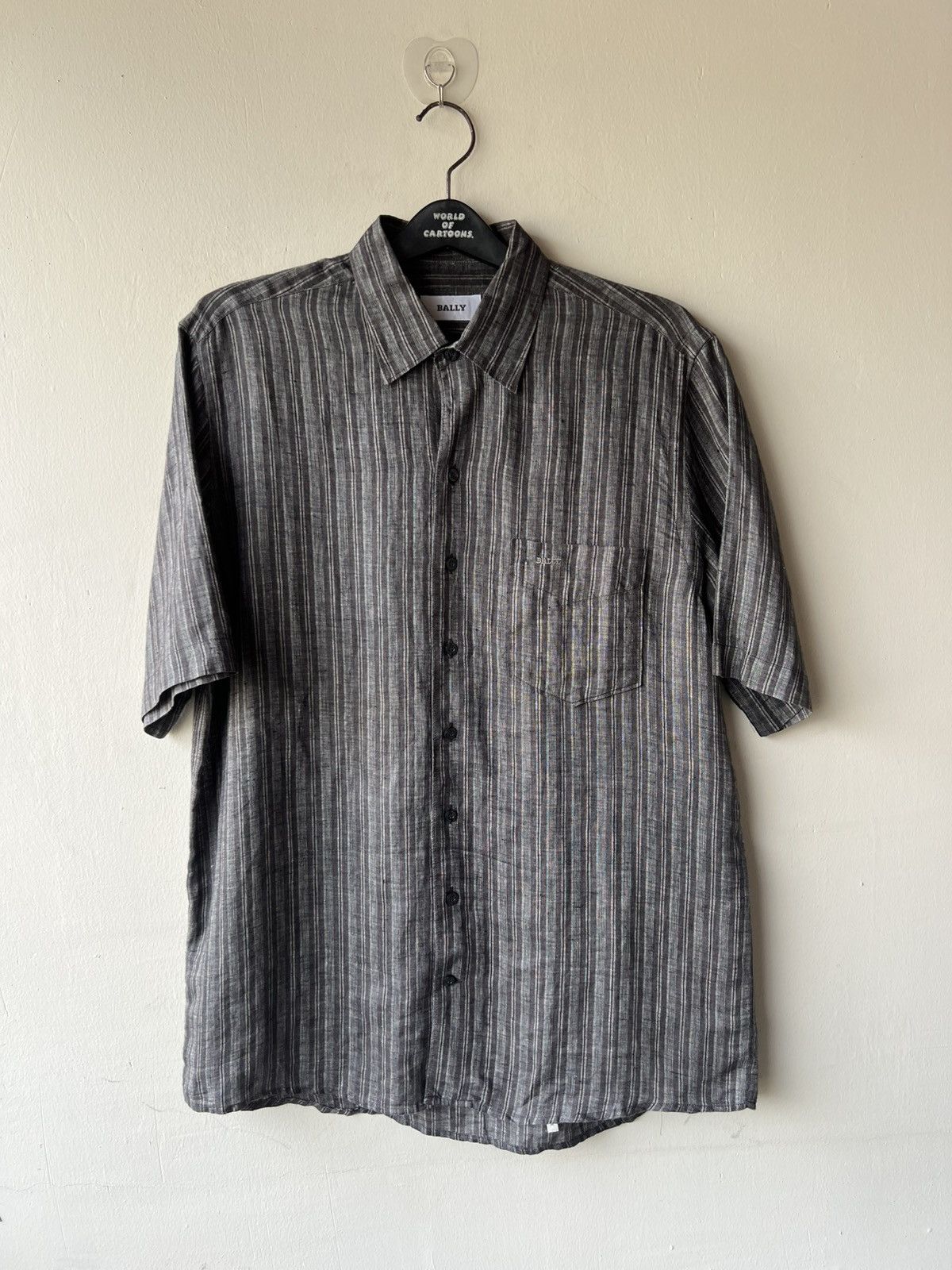 Bally Bally Multi Striped 100% Linen Shirt Size US M / EU 48-50 / 2 - 2 Thumbnail