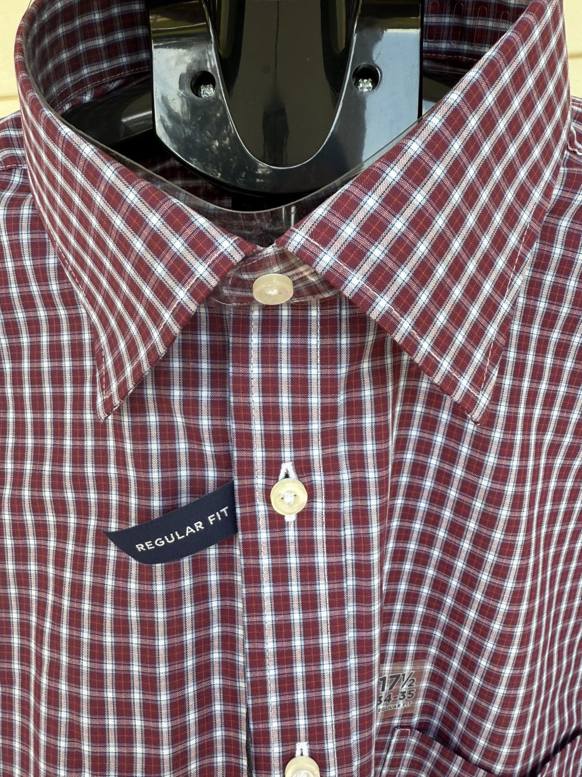 Stafford Stafford Button Up Long Sleeve Shirt Red Plaid 17 1/2 34-35 Size US M / EU 48-50 / 2 - 4 Thumbnail