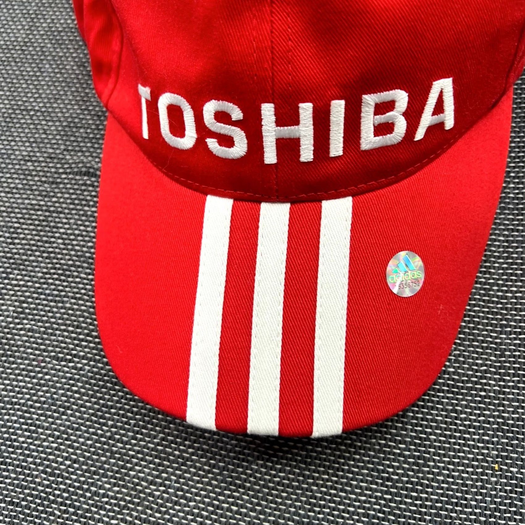 Adidas Adidas Red Baseball Cap FIFA World Cup Germany 2006 Big Logo TOSHIBA Vintage Style Unisex Adults One Size Size ONE SIZE - 3 Thumbnail