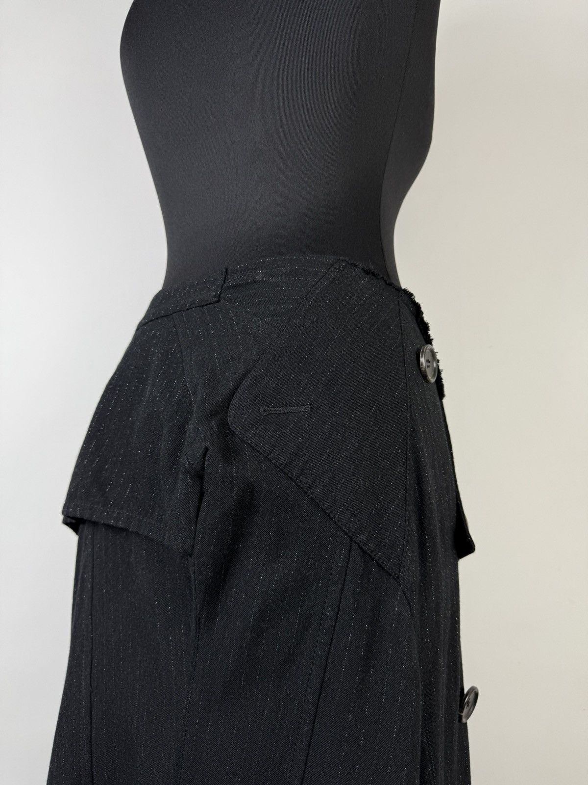 Junya Watanabe Junya Watanabe Wool Asymmetrical de-constructed trech skirt Size 30" / US 8 / IT 44 - 9 Thumbnail