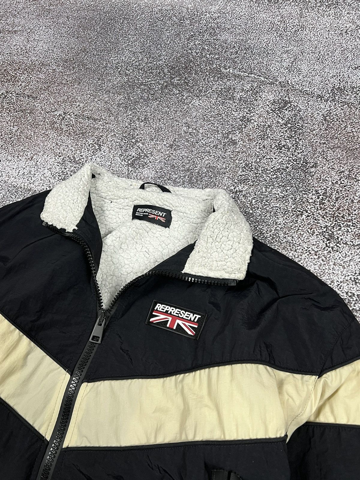 Represent Clo. Represent Shell Sherpa Nylon Black Bomber Jacket Size US M / EU 48-50 / 2 - 8 Thumbnail