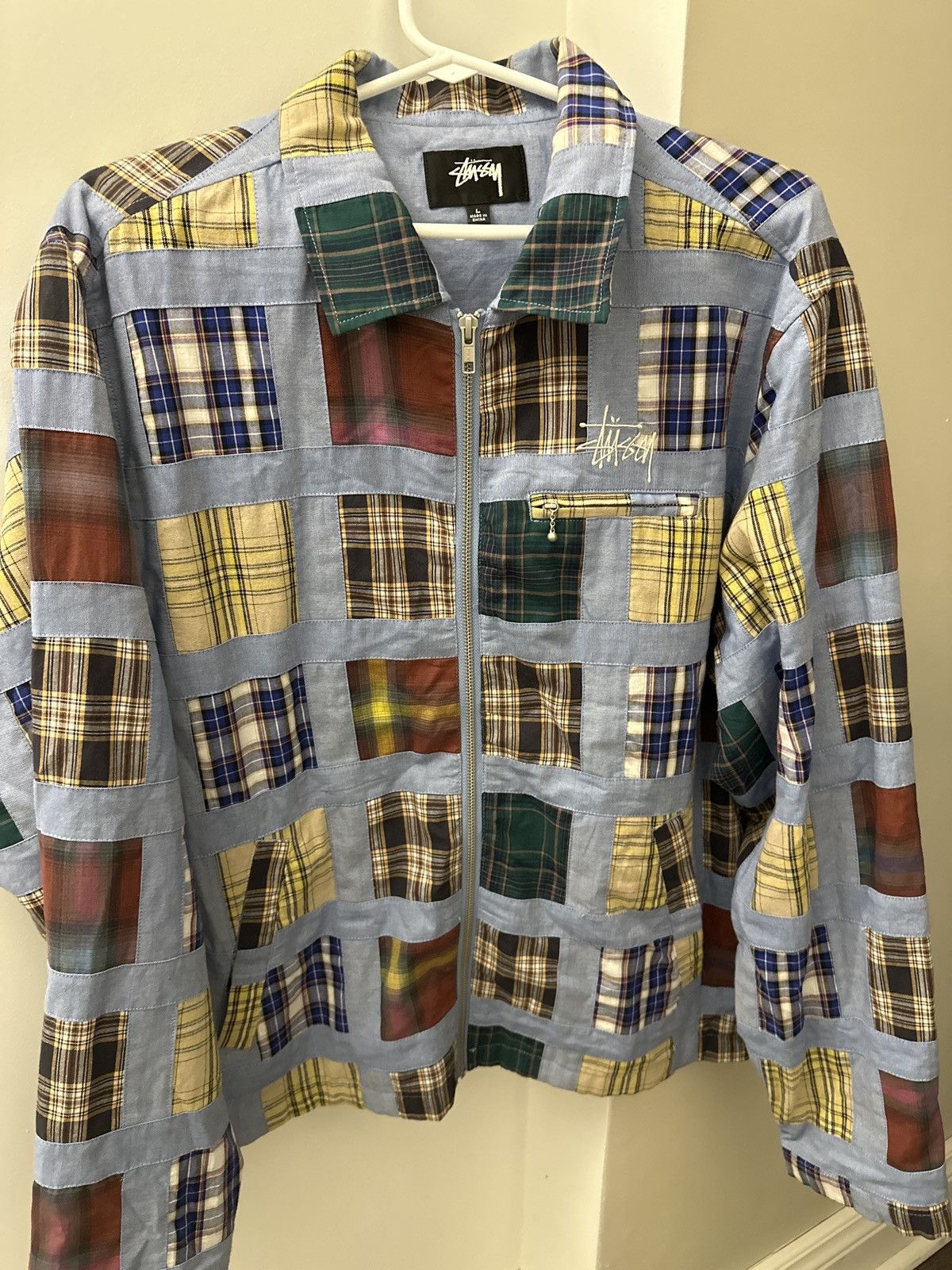 Stussy Stussy Madras Patchwork Zip Jacket Plaid | Grailed