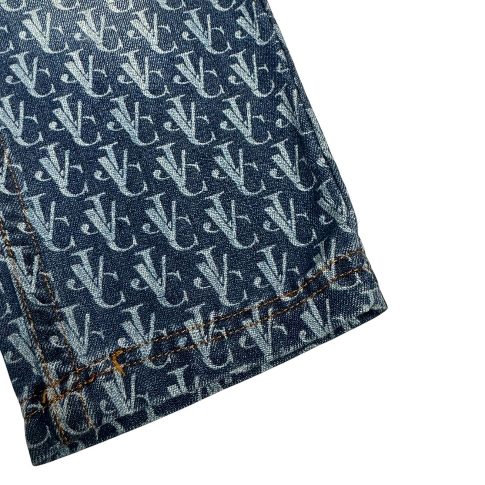 Versace Versace Jeans Couture Women's Blue Logo Monogram Capri Jeans Size 32" / US 10 / IT 46 - 4 Thumbnail