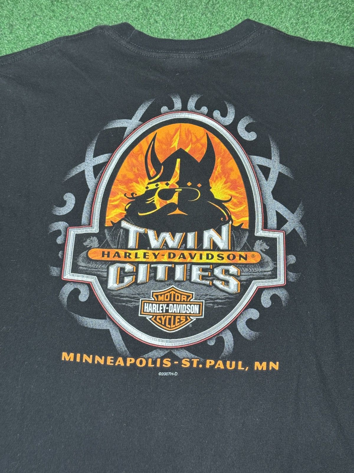 Harley Davidson Y2K Harley Davidson Flame Large Biker Twin Cities T Shirt Size US L / EU 52-54 / 3 - 4 Thumbnail