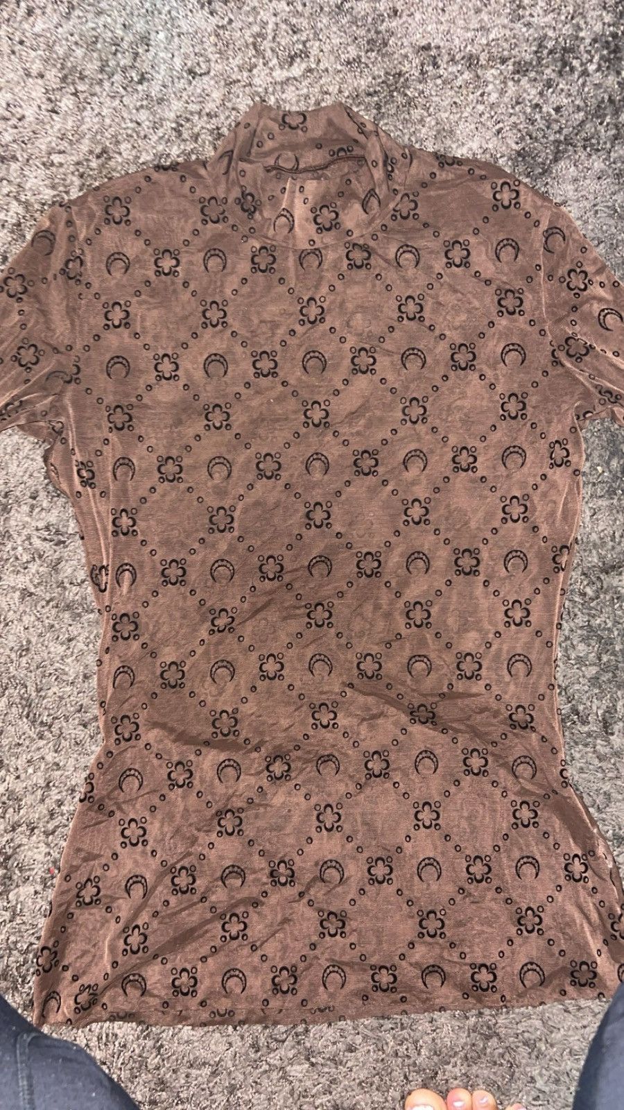 Marine Serre Marine Serre Mono Mesh Flock High-Neck Borderline Size XS / US 0-2 / IT 36-38 - 2 Thumbnail