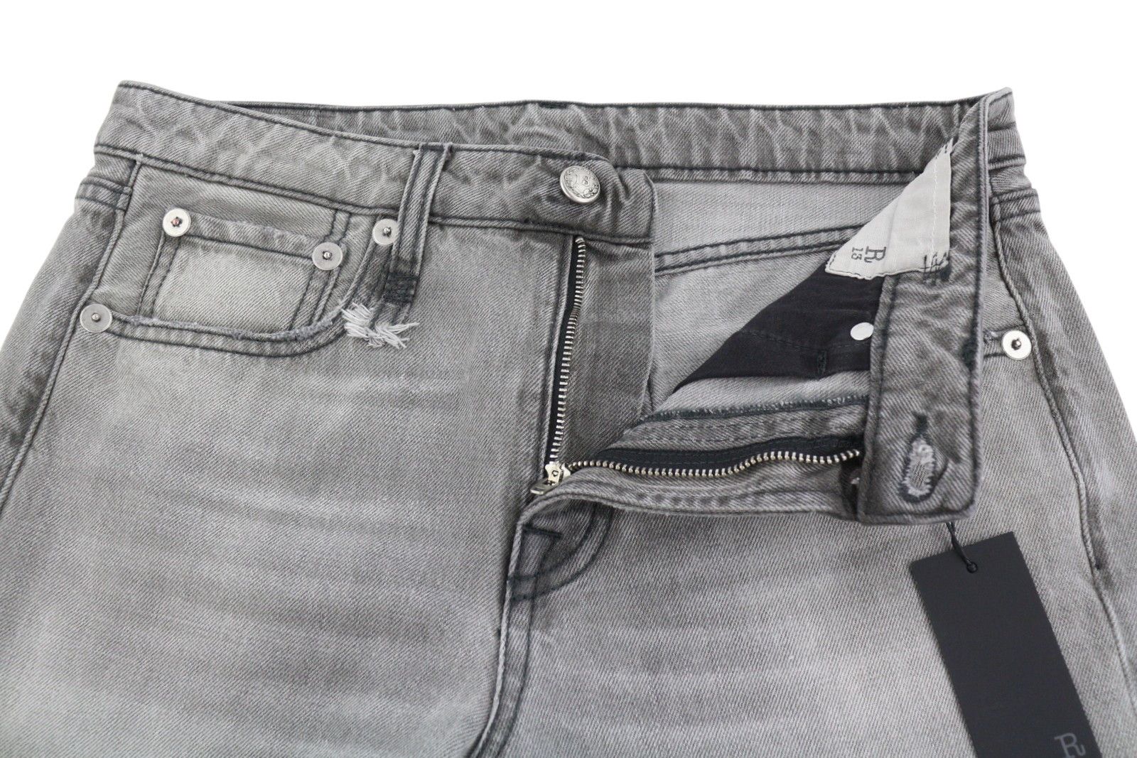 R13 JOAN CROPPED FLARE 27 Ashen Black Jeans 90040 Size 27" / US 4 / IT 40 - 4 Thumbnail