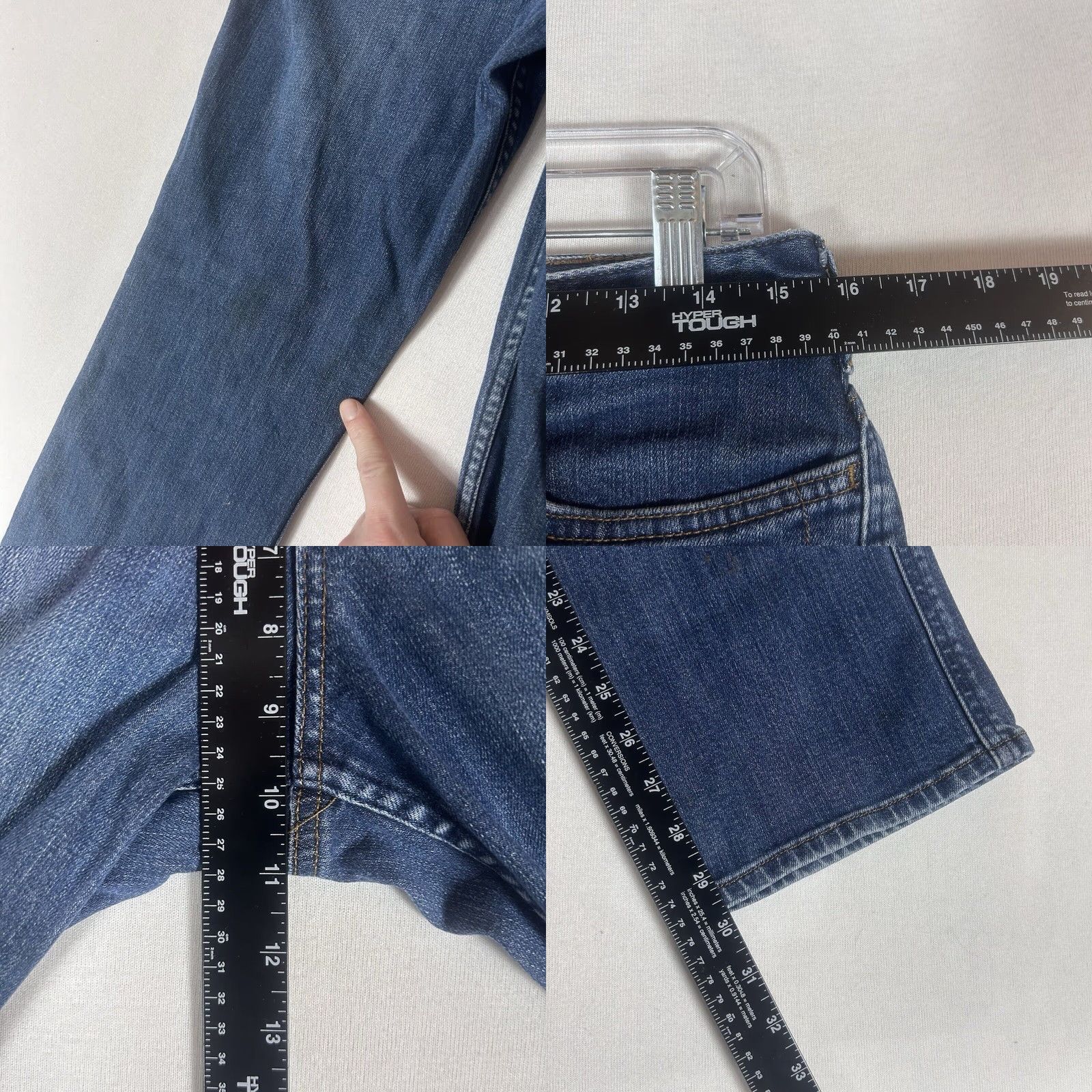 Carhartt Carhartt Jeans Womens 6 Short Blue Denim 6S STAINED Straight Jeans Carhartt Original Fit 5-Pocket Womens Size 28" / US 6 / IT 42 - 8 Thumbnail