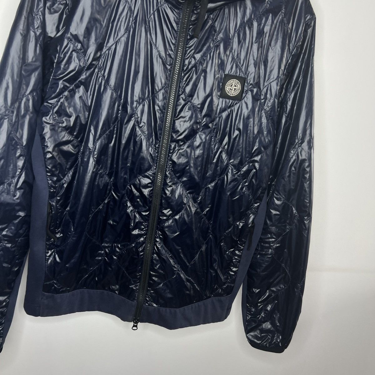 Stone Island Stone Island Pertex Primaloft Padded Nylon Jacket Navy Shiny Size US L / EU 52-54 / 3 - 3 Thumbnail