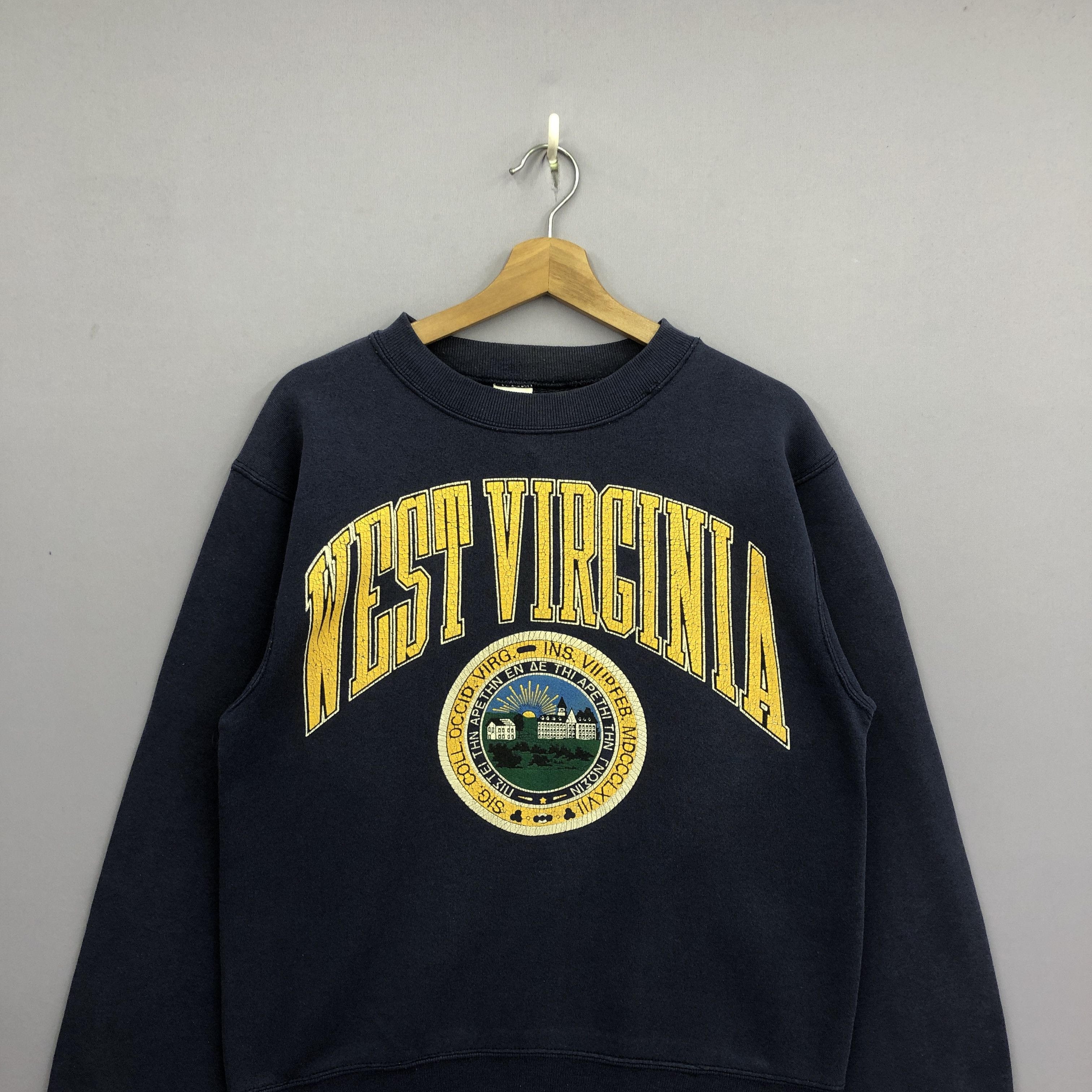 Vintage Vintage 80s West Virginia University Sweater Sweatshirt Size US M / EU 48-50 / 2 - 3 Thumbnail