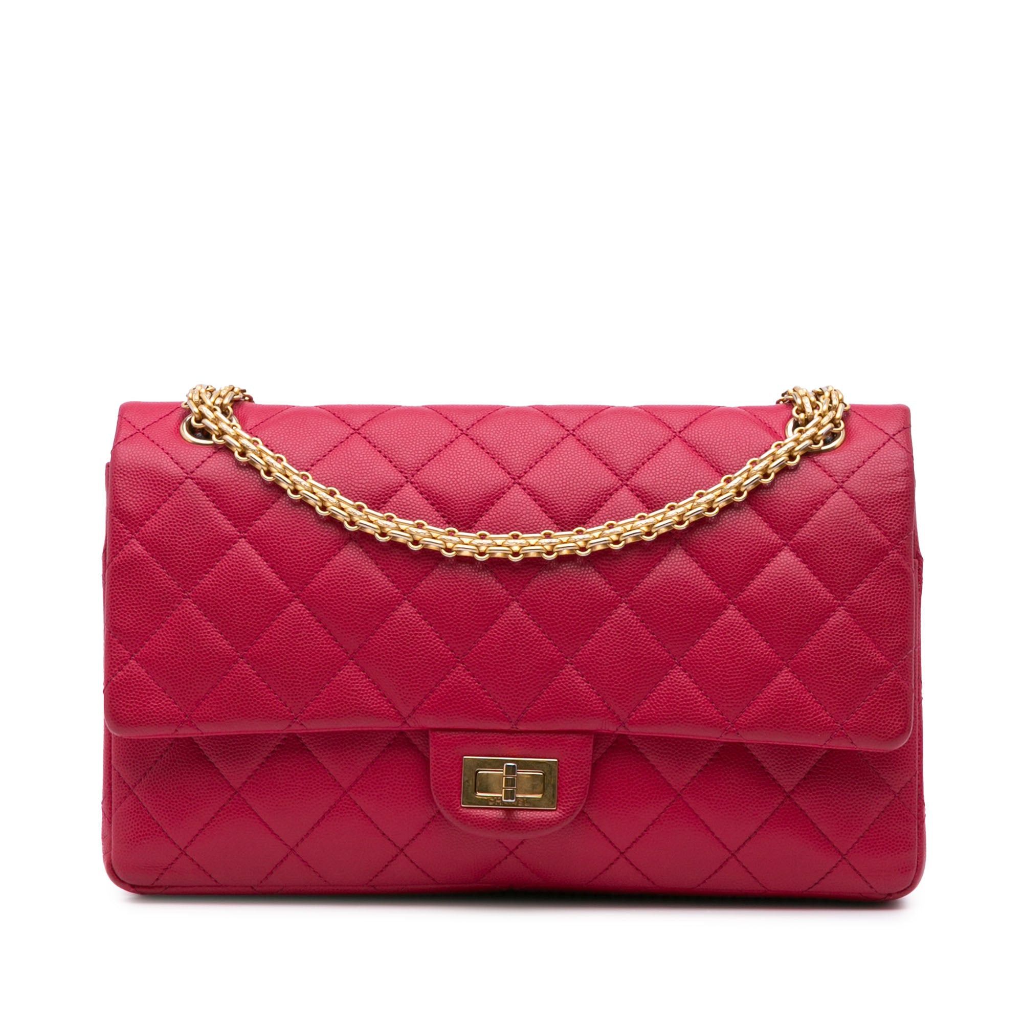 Chanel Chanel Reissue 2.55 Quilted Caviar Double Flap 226 Pink Size ONE SIZE - 1 Thumbnail