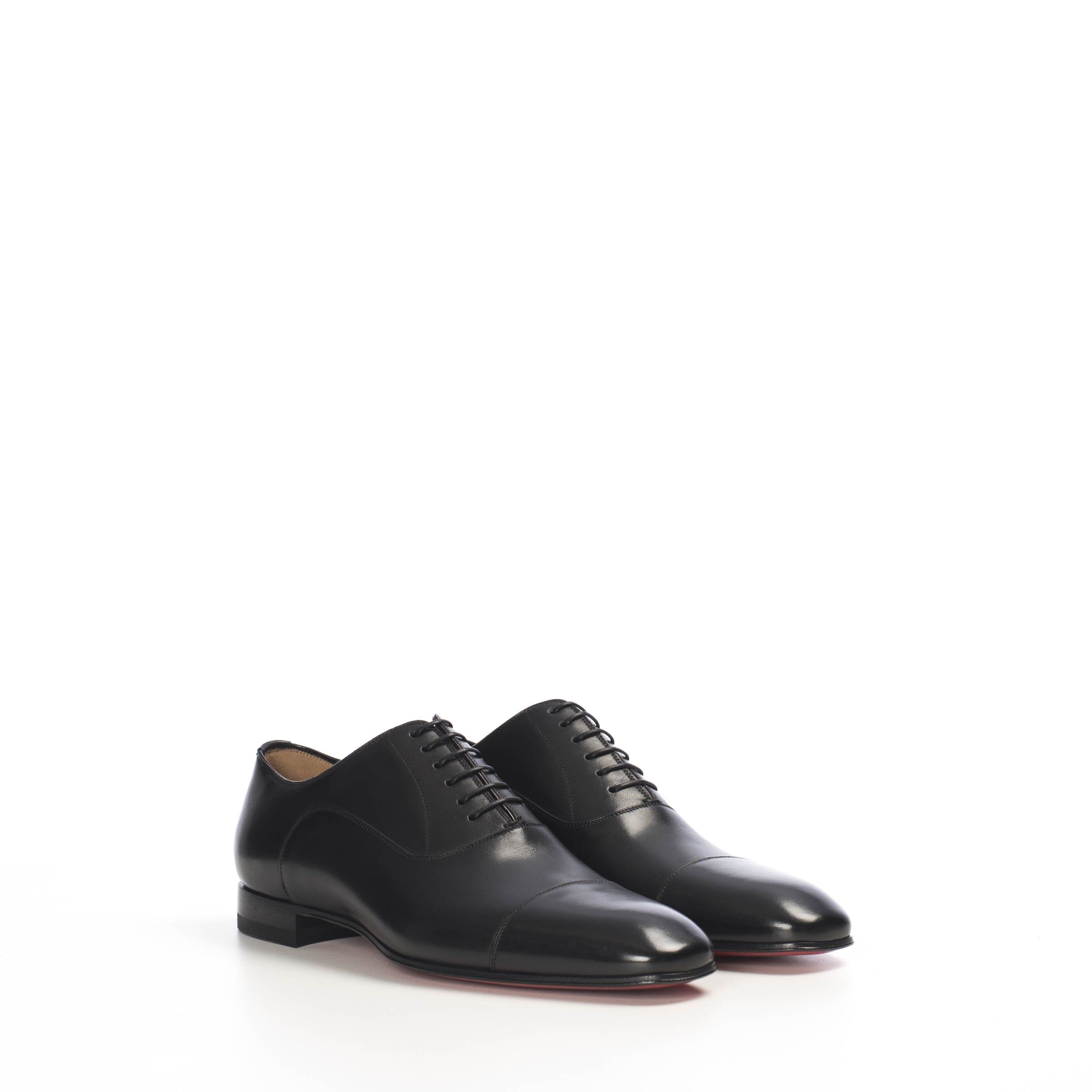 Christian Louboutin Black Leather Greggo Oxford Shoes Size 39,5 Size US 6.5 / EU 39-40 - 1 Thumbnail