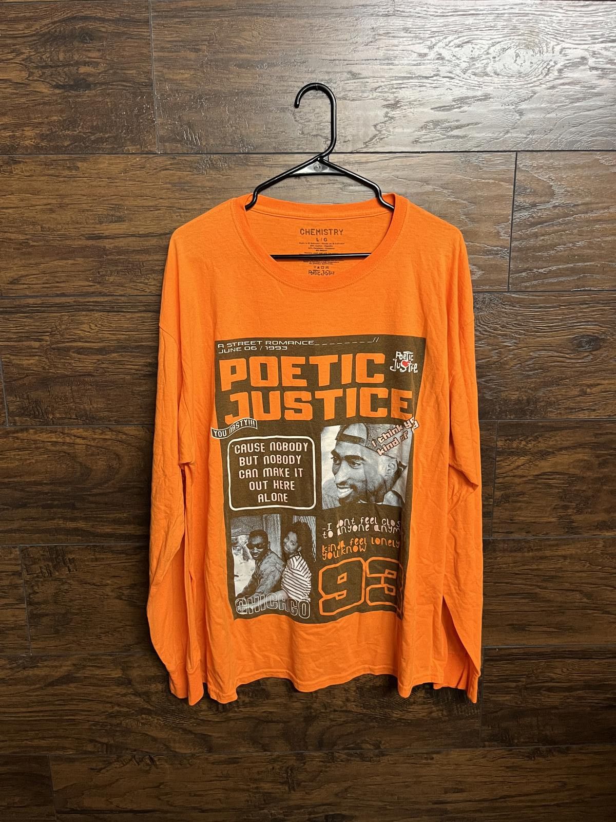 Designer Poetic Justice Movie x 2pac Long Sleeve Tee Tupac - L Size US L / EU 52-54 / 3 - 1 Thumbnail