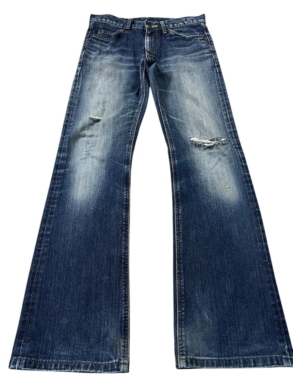 Japanese Brand 💥Flare💥Vintage Lee Riders Distress Jean Size US 30 / EU 46 - 1 Thumbnail