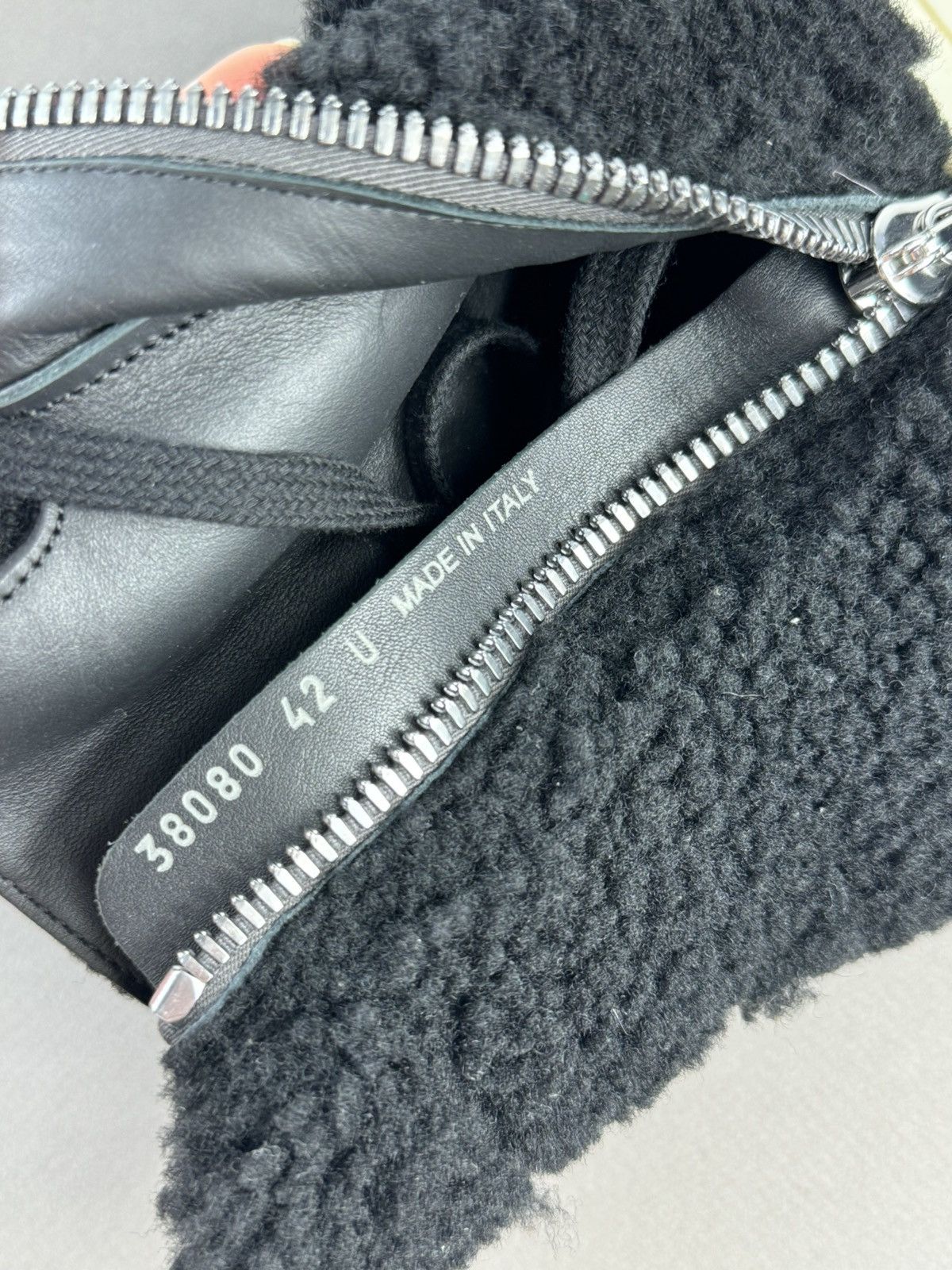 Rick Owens SHEARLING HIGH TOP SNEAKERS Size US 9 / EU 42 - 10 Thumbnail