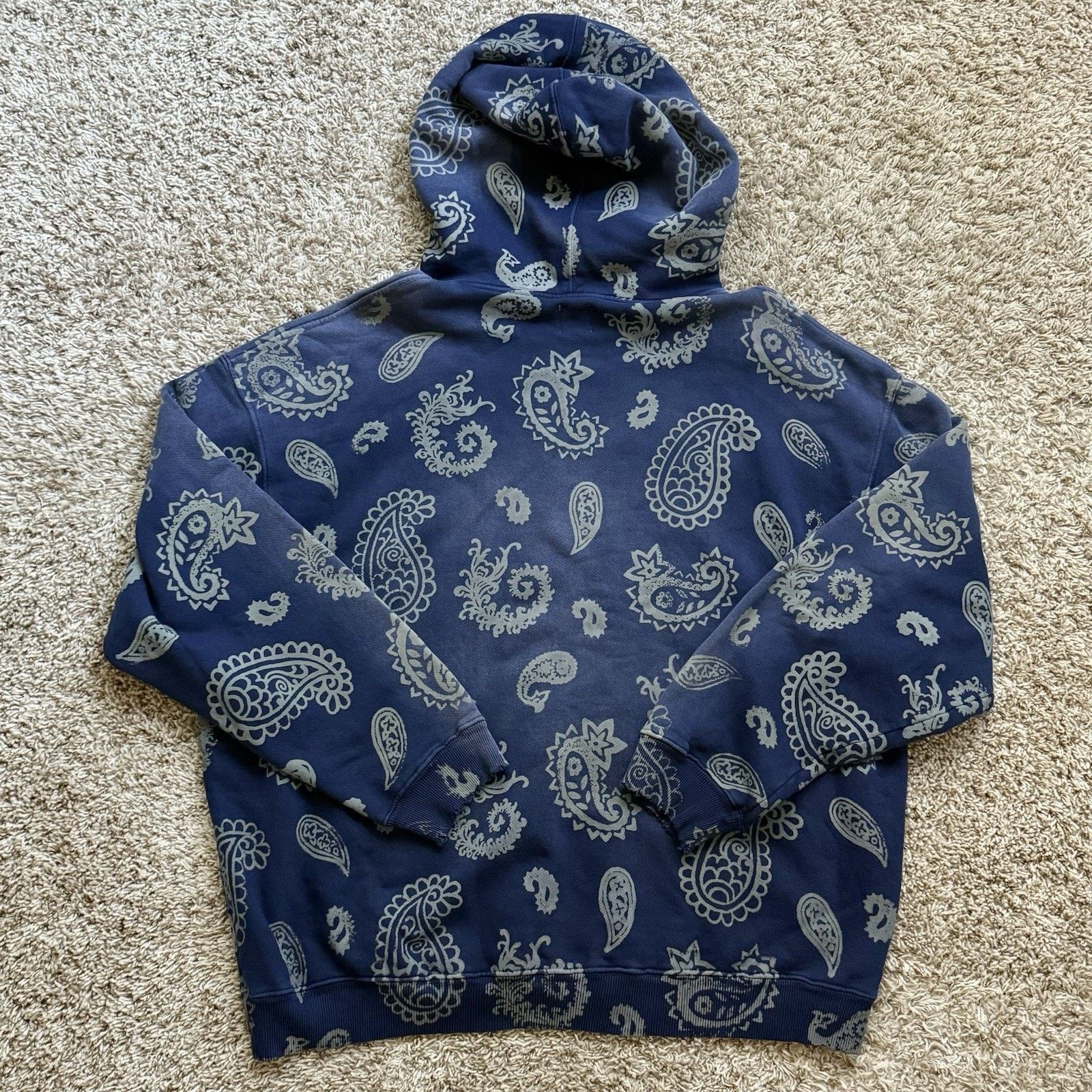 Alchemist $450 Alchemist Paisley Print Blue Cotton Hoodie Distressed Size US XXL / EU 58 / 5 - 5 Thumbnail