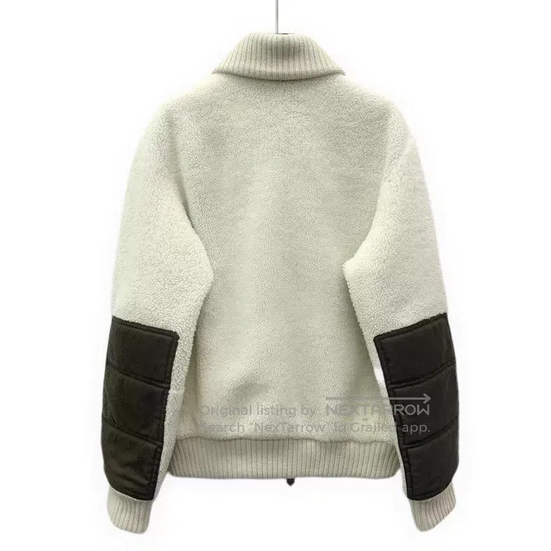 Hermes Hermes White Collar Zip Wool Faux Fur Baseball Jacket Size M / US 6-8 / IT 42-44 - 2 Thumbnail