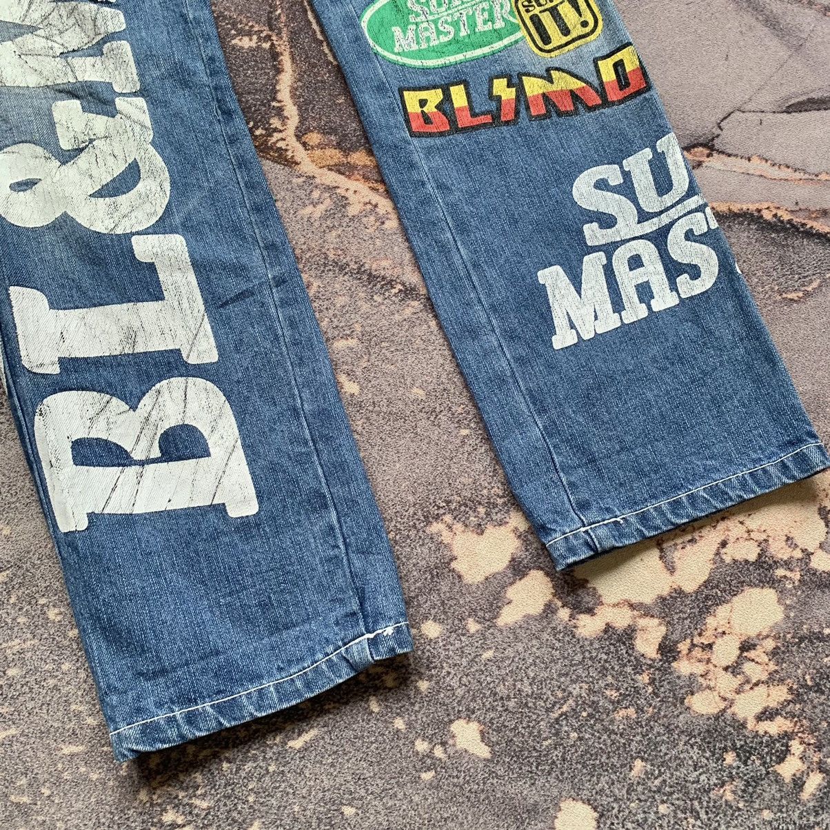 Japanese Brand × Vintage Blue Moon Blue Distressed Jeans Size US 29 - 5 Thumbnail