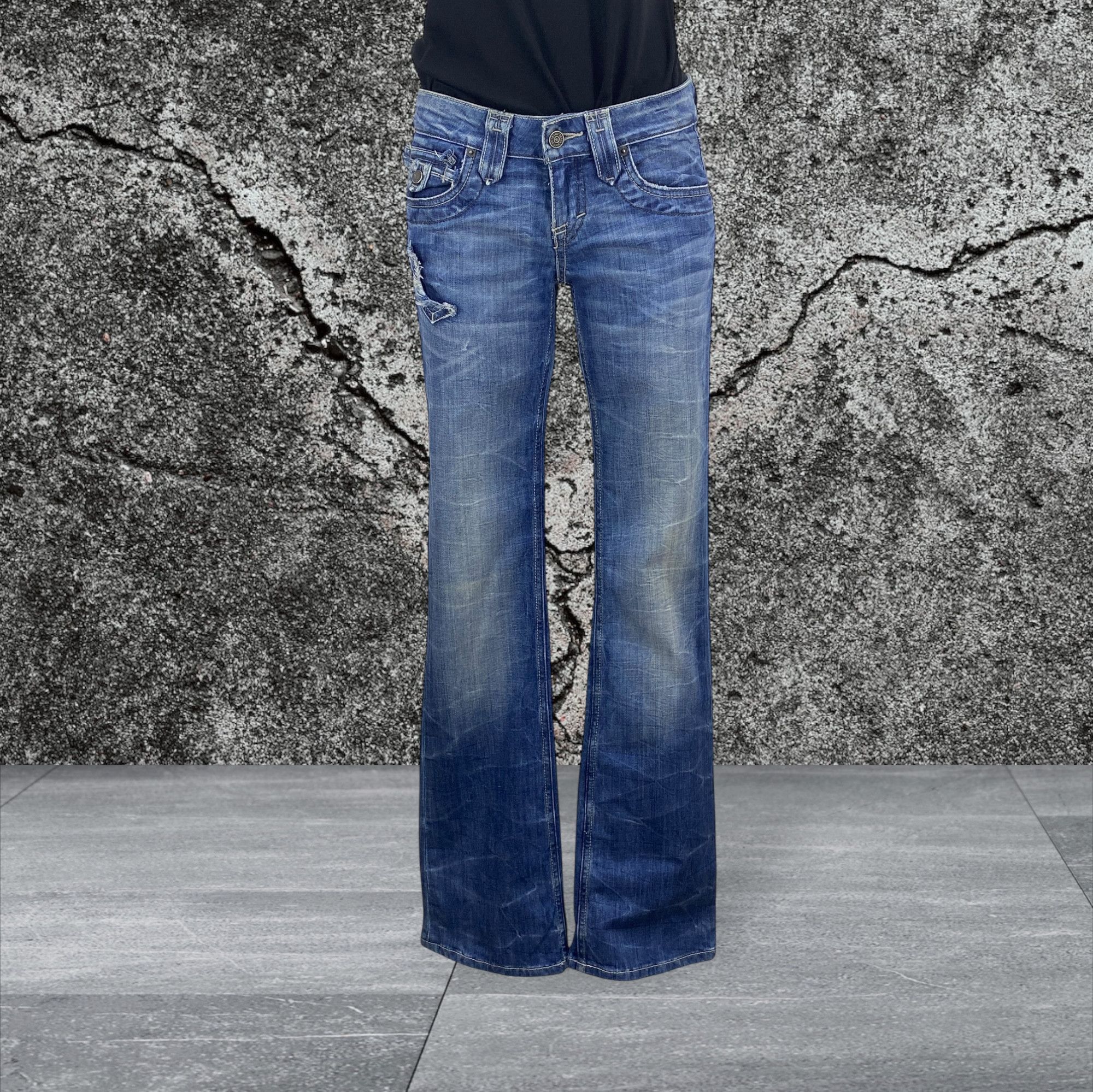 Designer Taverniti Jeans Denim by Jimmy Taverniti Flare Jeans Pants Size 25" / US 0 / IT 36 - 2 Thumbnail