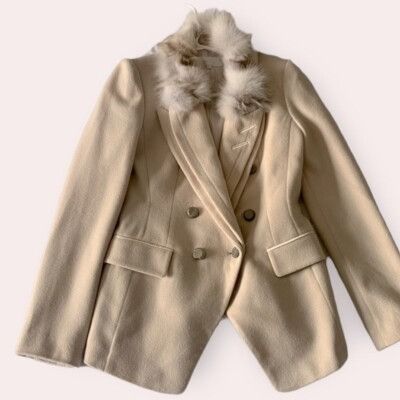 Other VOV blazer Removable Fur 💯 wool Slim Fit Lux Jacket Size XS Size XS / US 0-2 / IT 36-38 - 1 Thumbnail