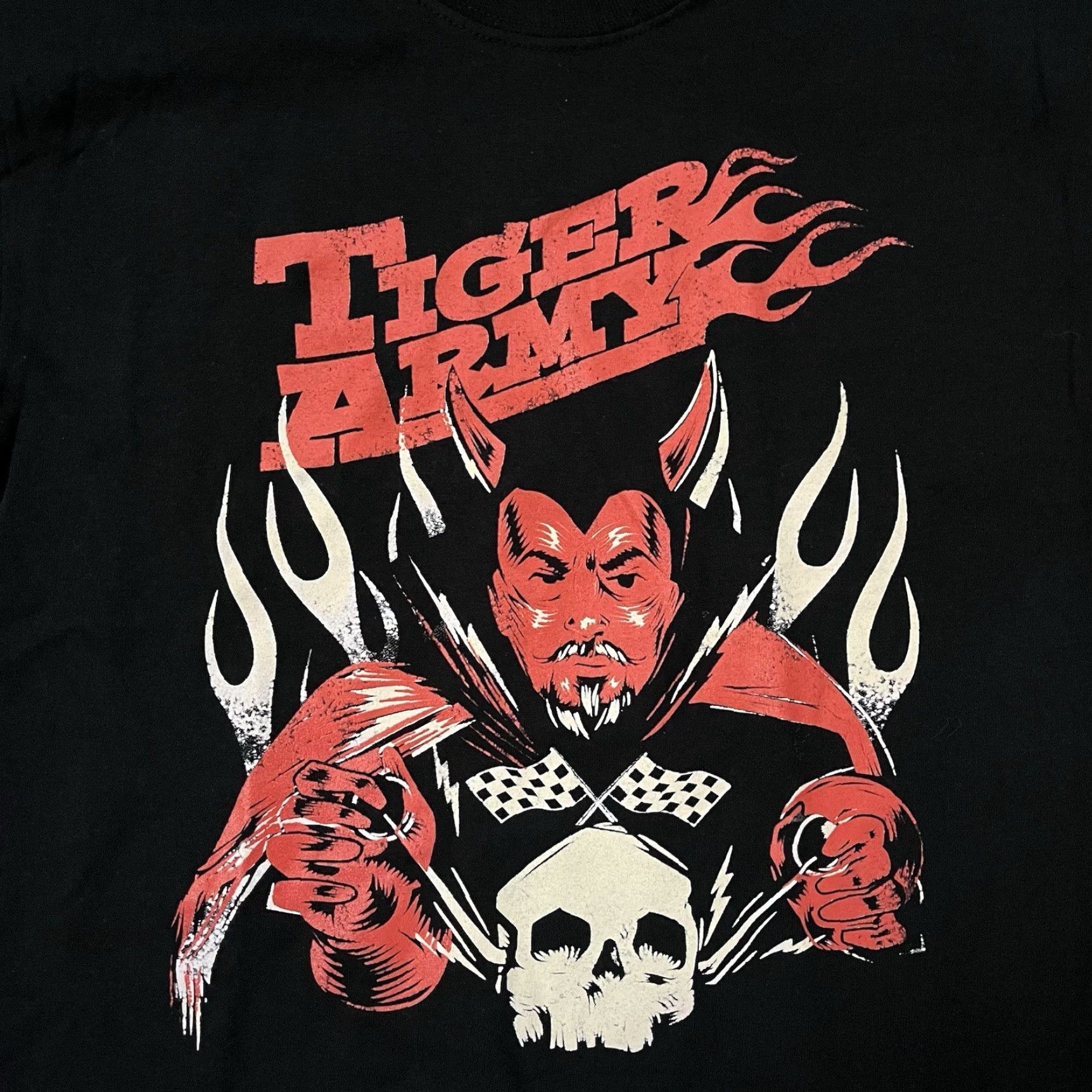 Gildan VINTAGE Tiger Army Band T-Shirt Small Black 90s Psychobilly Punk Rock Mens Size US S / EU 44-46 / 1 - 3 Thumbnail